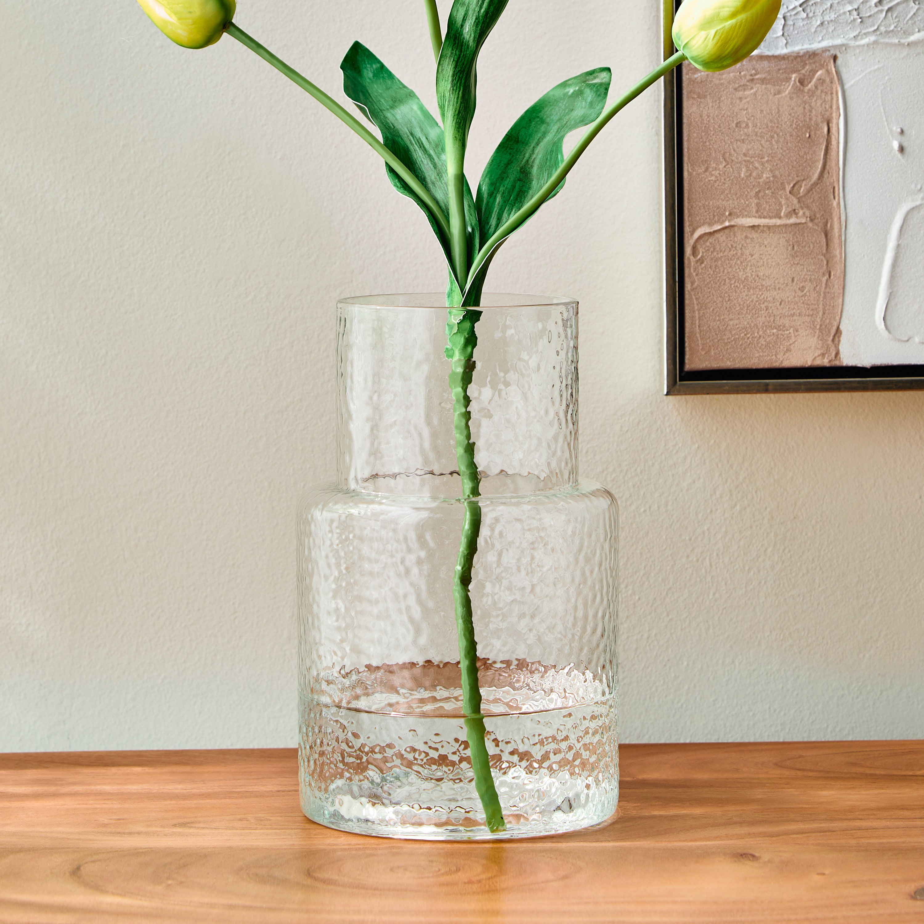 مزهرية زجاج شفافة - 15.5x15.5x26 سم-hbxbedroom-decorandaccessories-vases-image-1