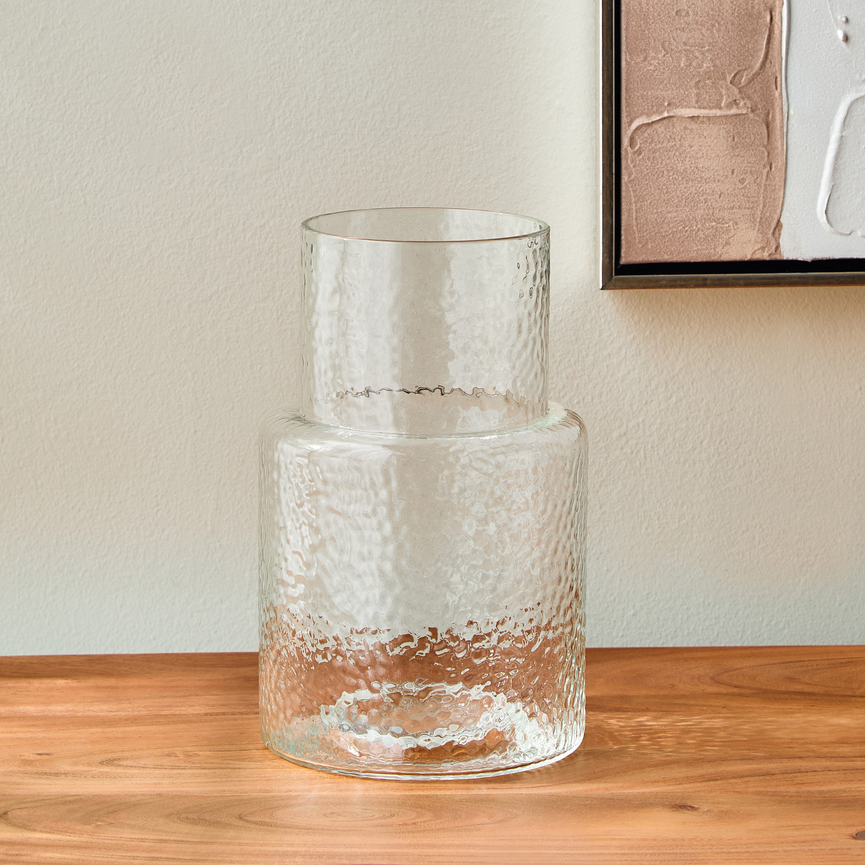 مزهرية زجاج شفافة - 15.5x15.5x26 سم-hbxbedroom-decorandaccessories-vases-image-2