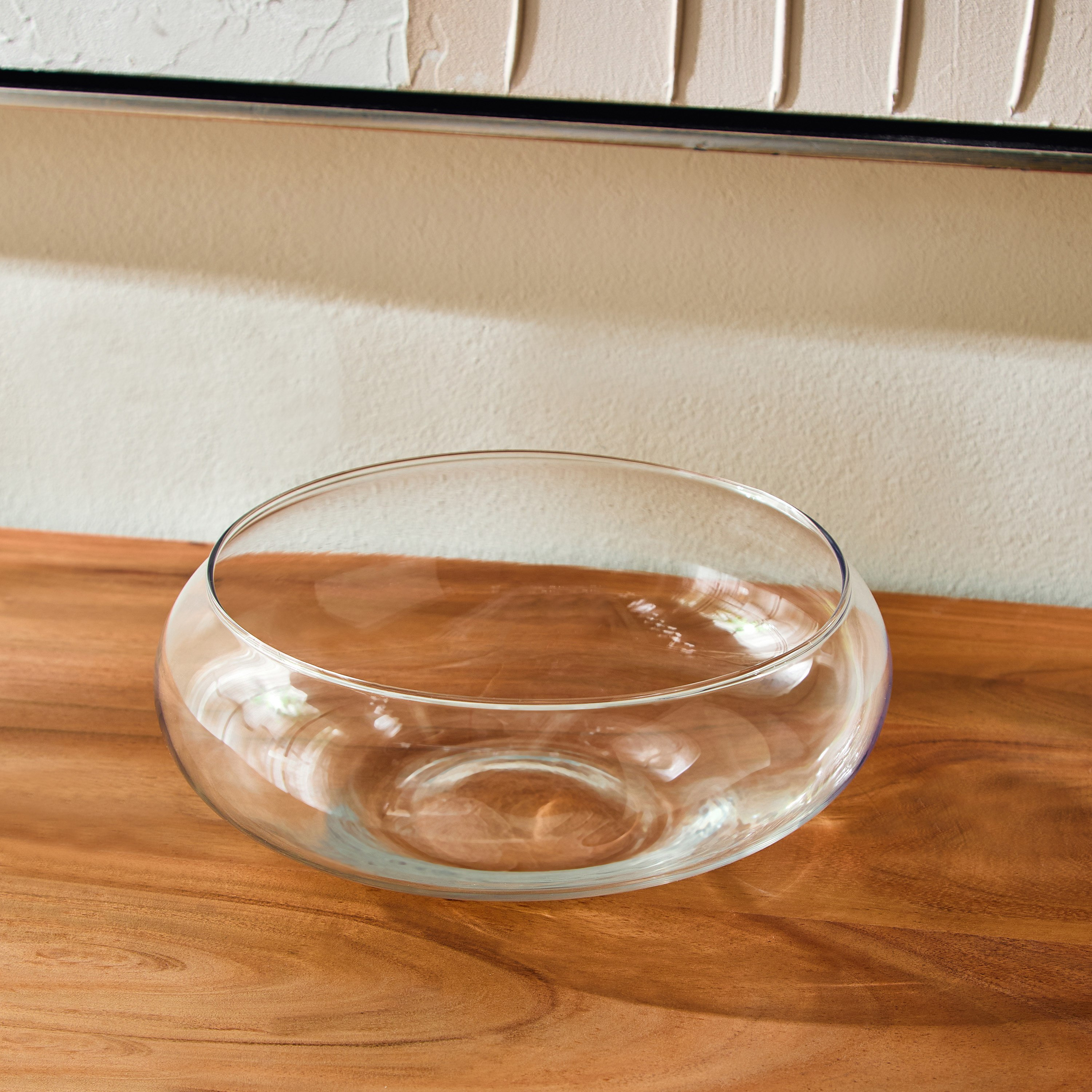 Kler Clear Glass Decorative Bowl - 25x25x8.5 cm-hbxhomeware-hbxdecorandfurnishings-image-2