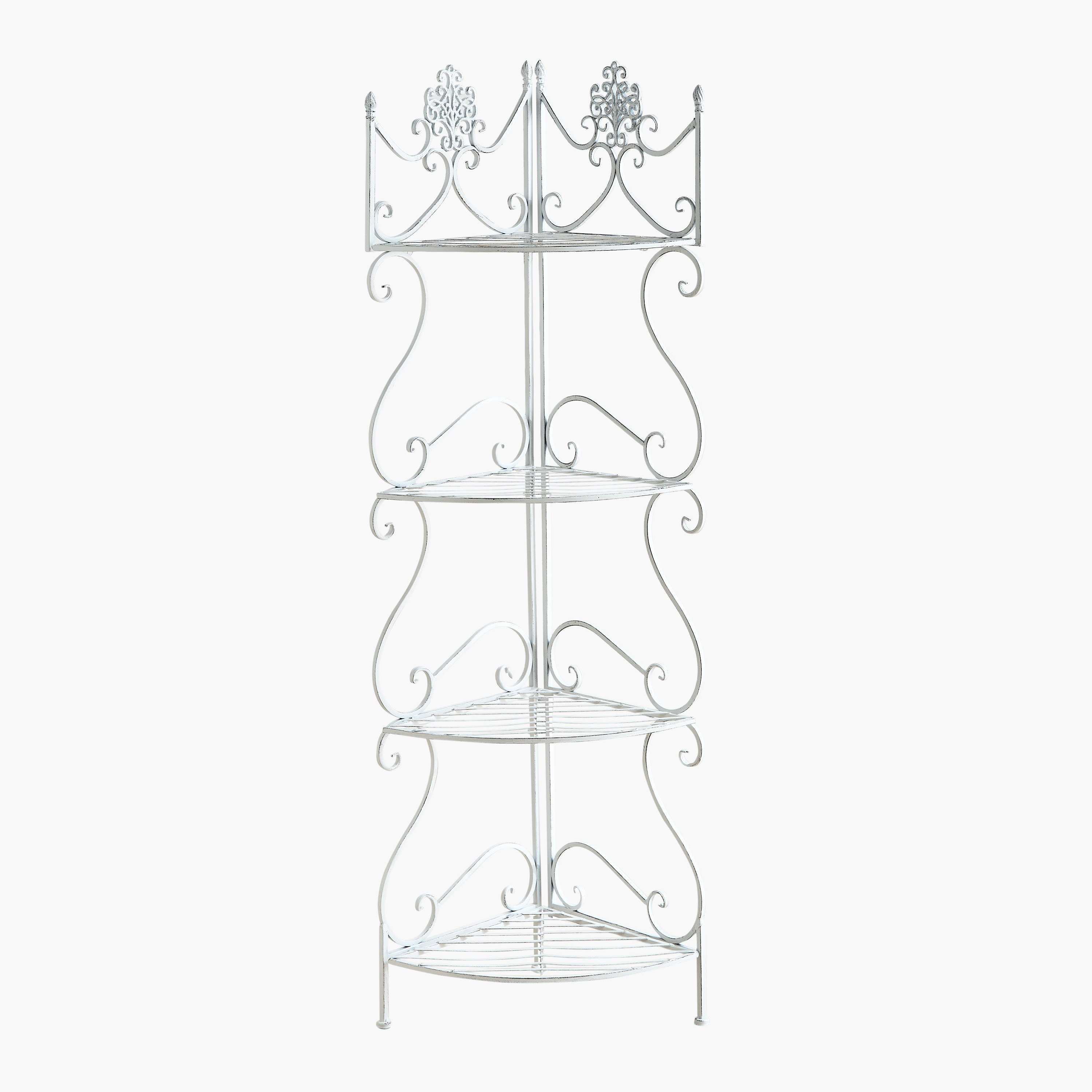 حامل نباتات للزاوية معدن 4 طوابق كلاسيك من فيستا - 47x33x136 سم-hbxlivingroom-decorandaccessories-plantersandurns-image-6