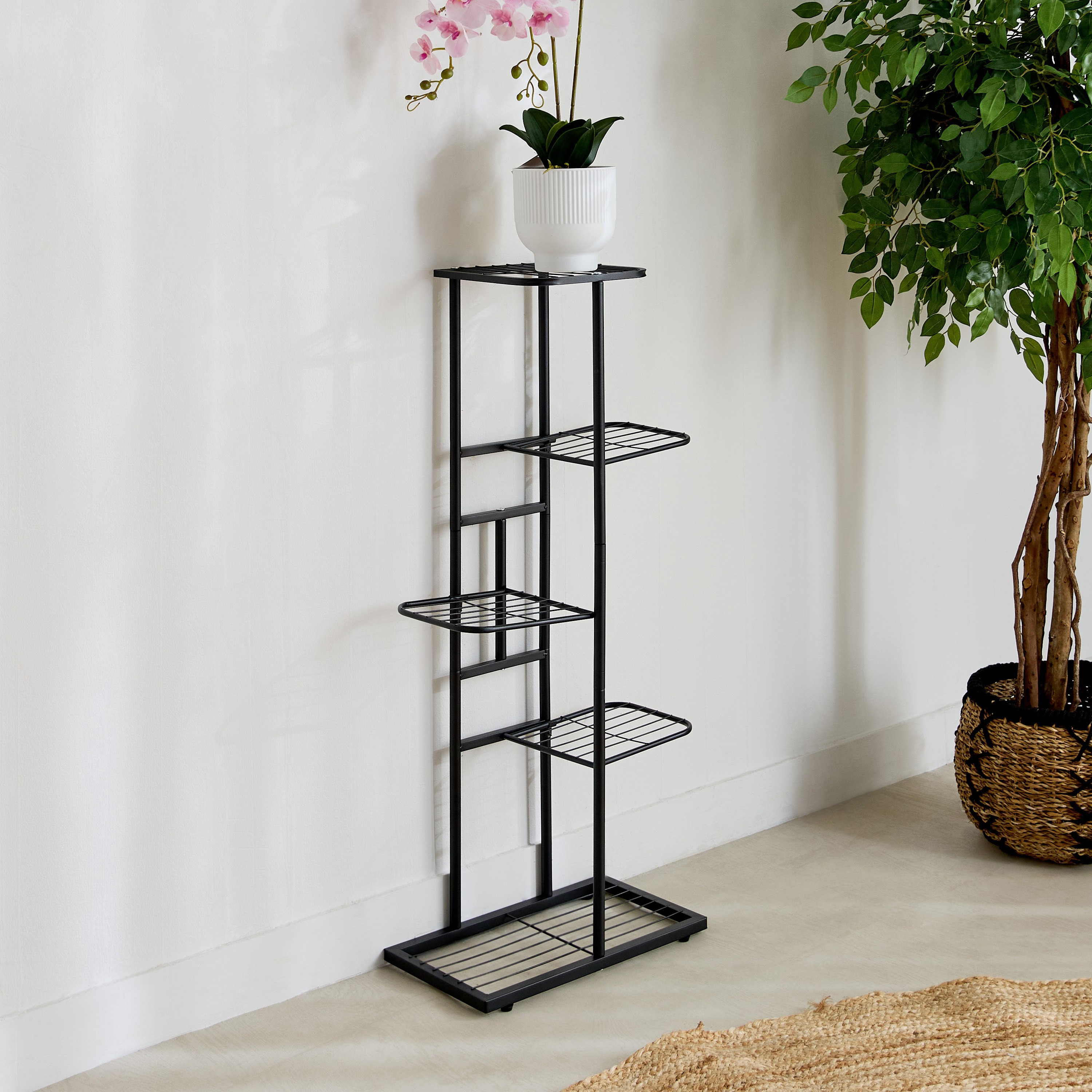 حامل زرع معدن 5 طبقات مودرن من فيستا - 44.5x22x96 سم-hbxlivingroom-decorandaccessories-plantersandurns-image-1