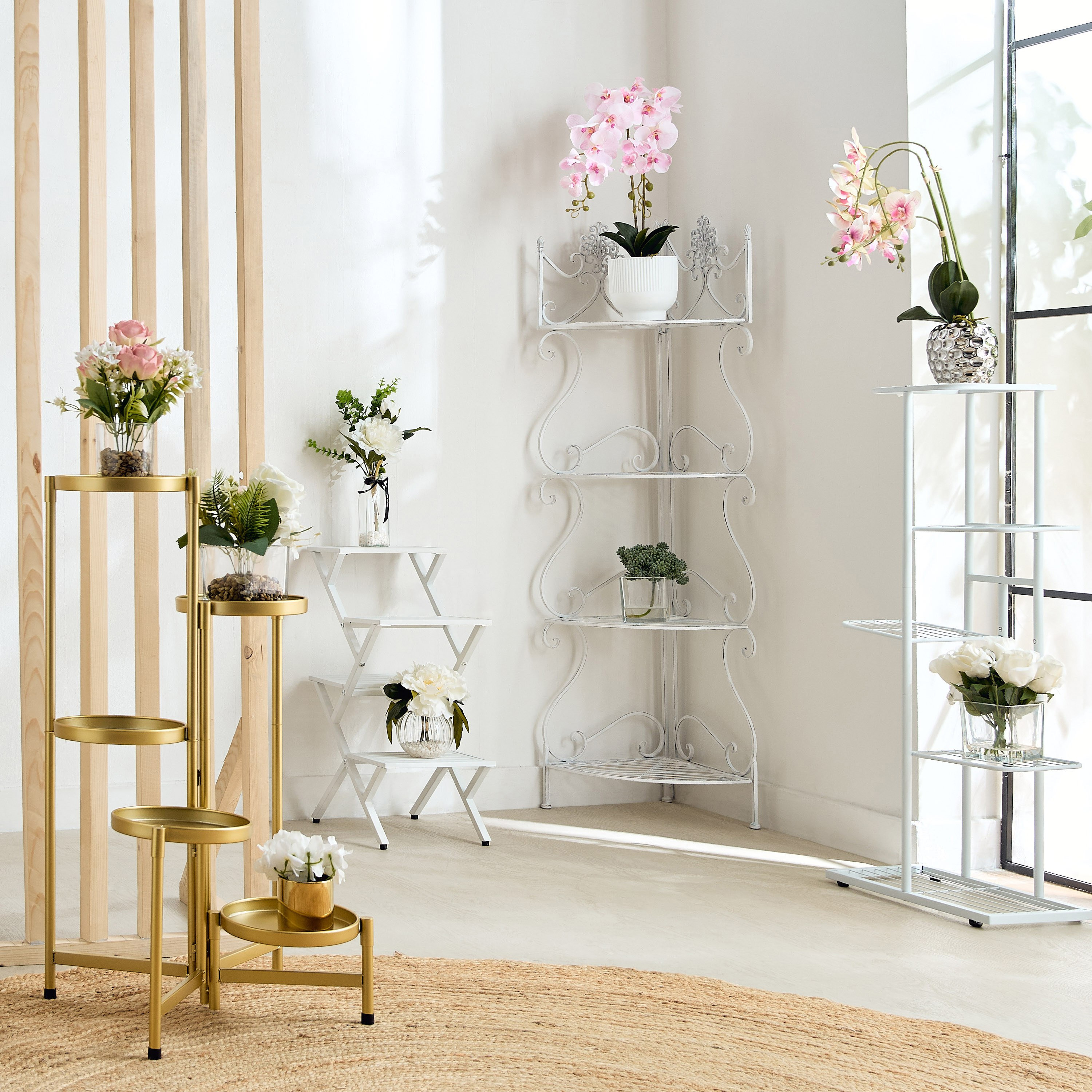 Vista Metal 5-Tier Modern Planter Stand - 44.5x22x96 cm-hbxlivingroom-decorandaccessories-plantersandurns-image-5