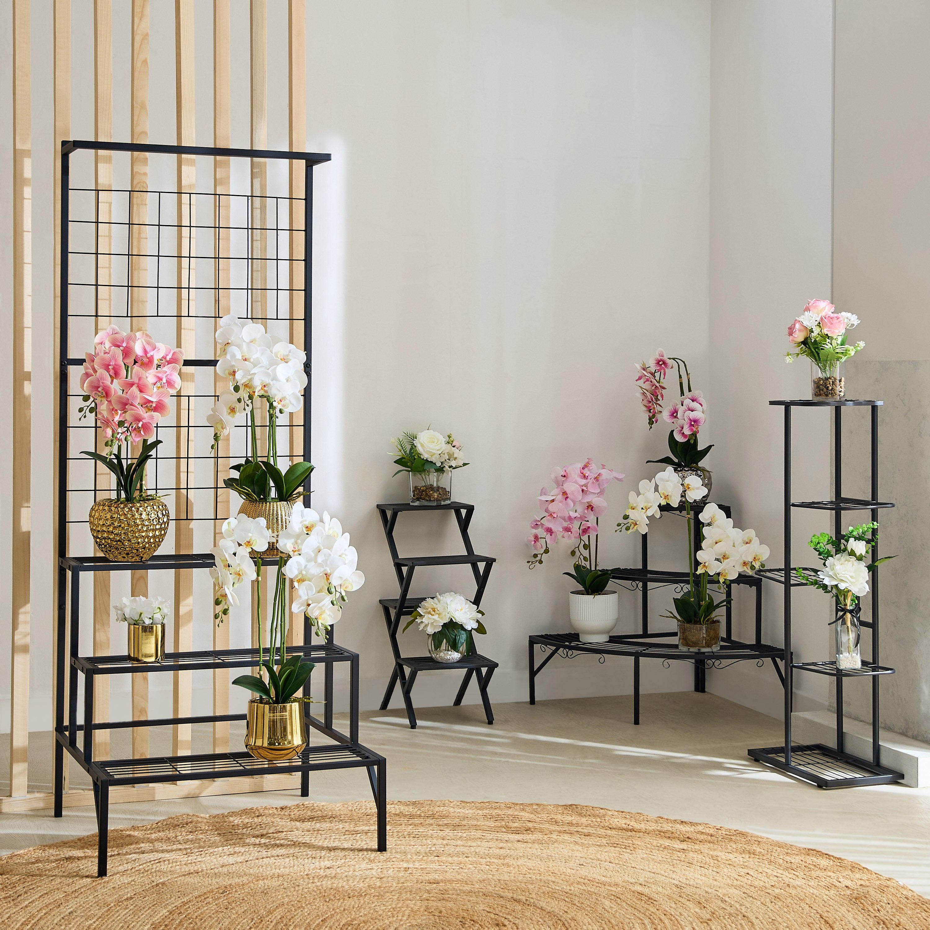حامل نباتات معدن بتصميم سلم بـ 3 طبقات من فيستا - 60x60x155 سم-PROMO_HB_AE_B1G1_250925-image-5