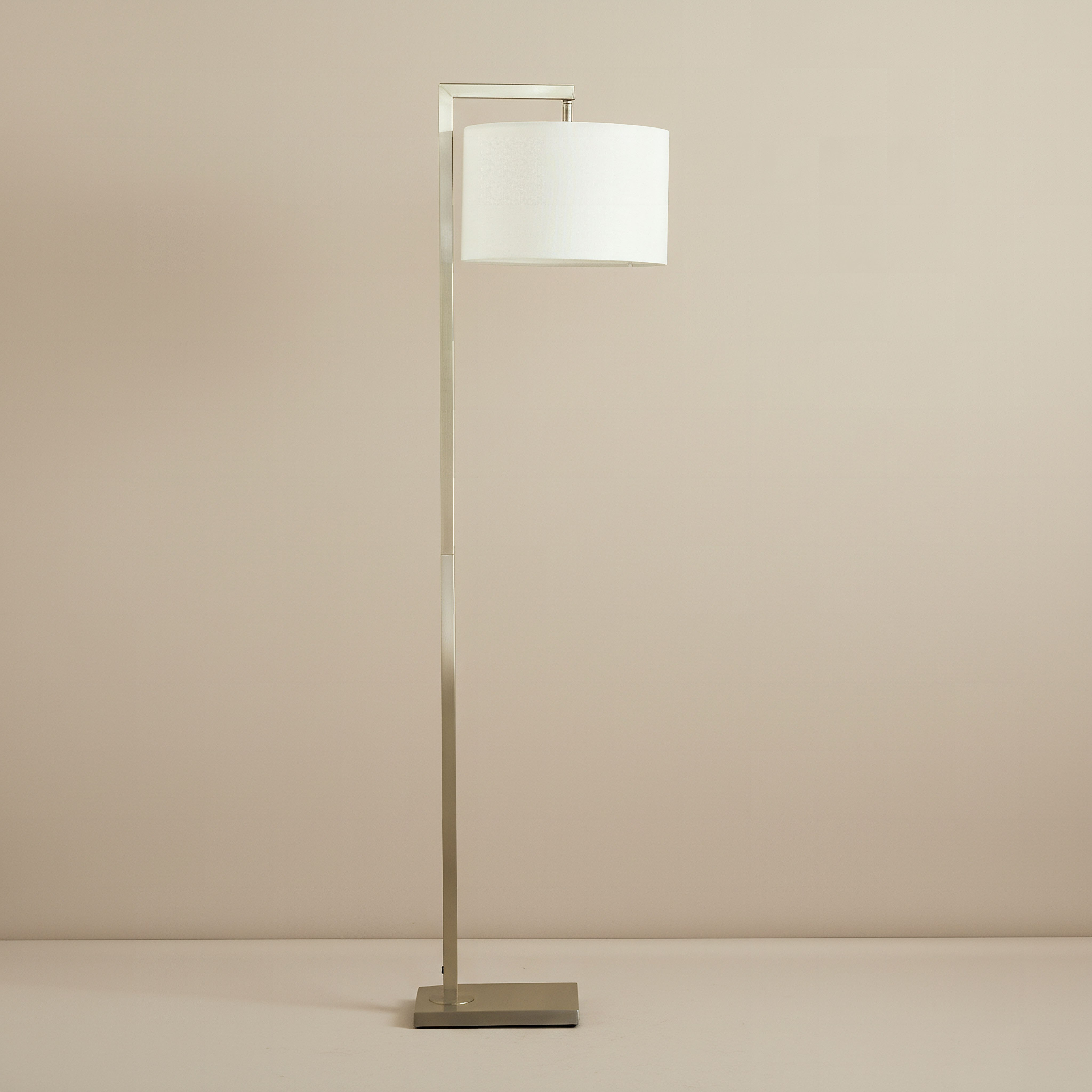 Deme Tiv Metal E27 Floor Lamp with Linen Shade - 162 cm-hbxhomeware-hbxdecorandfurnishings-image-1