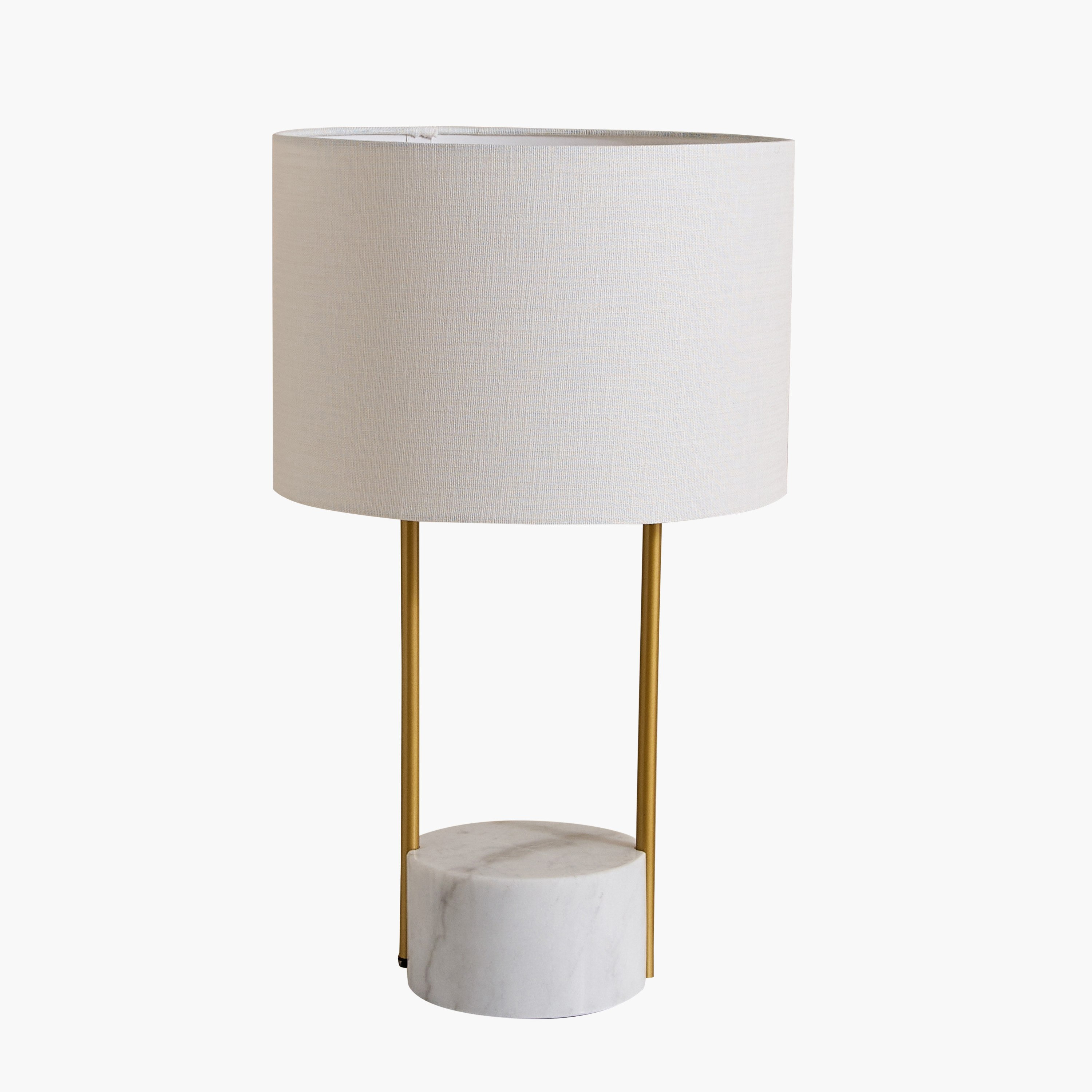 مصباح طاولة معدن مع قاعدة رخامية وغطاء قماشي أليسو من جلين - 32x50 سم-hbxlivingroom-lighting-tablelamps-image-6