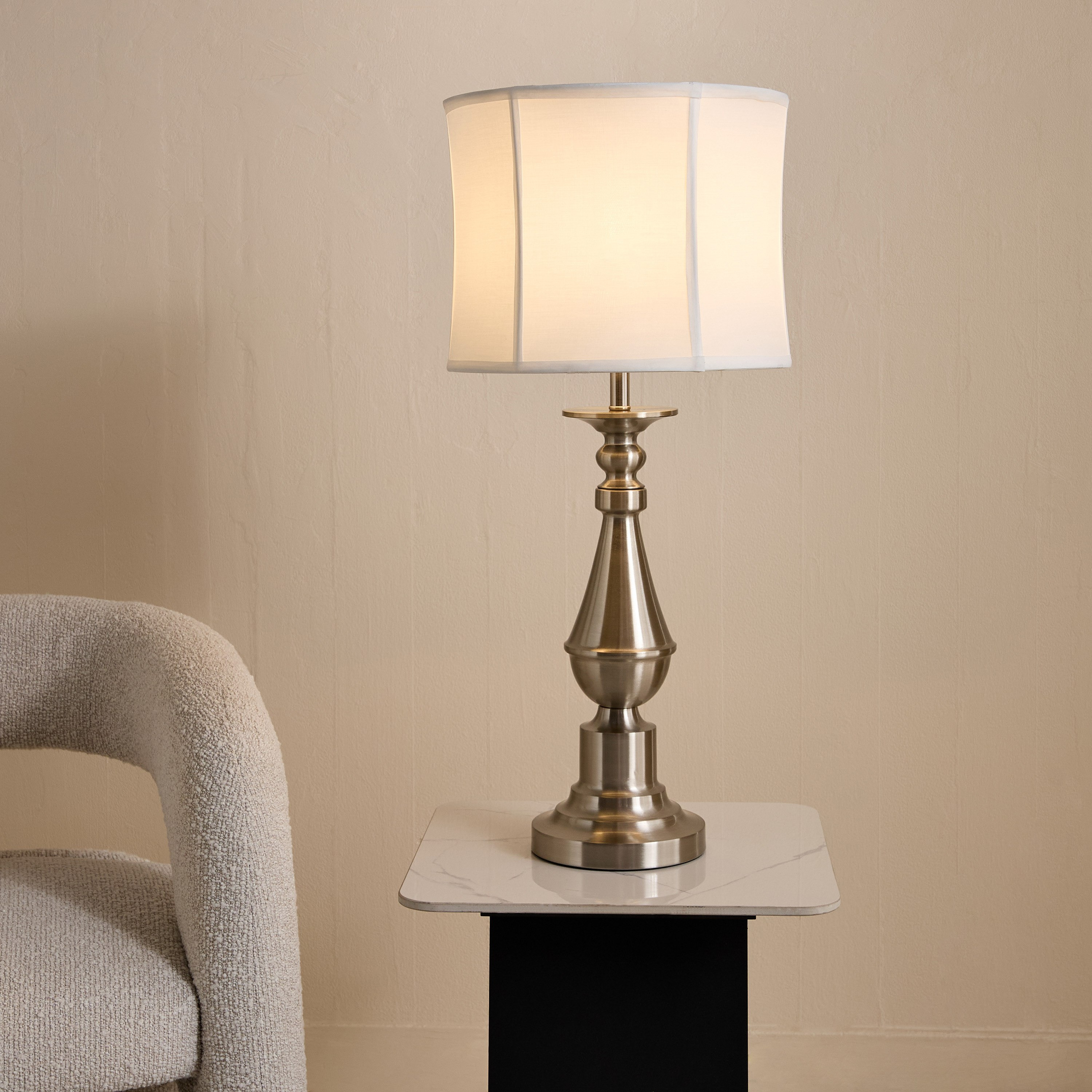 Glen Mallory Metal Table Lamp with Handmade Shade - 33x71 cm-hbxlivingroom-lighting-tablelamps-image-2