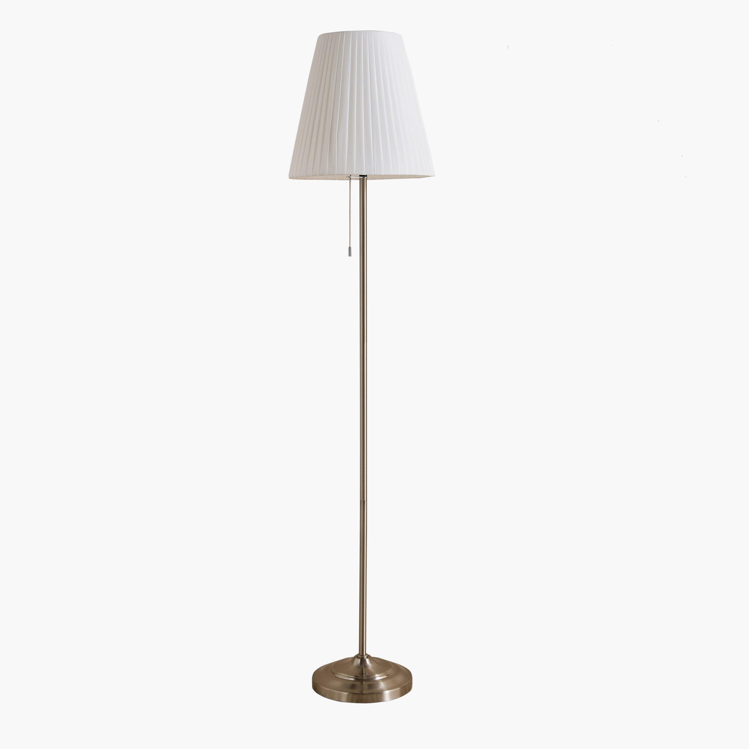 Haskett Lynee Metal Floor Lamp with Pleated Shade and Pull Chain Dimmer Switch - 155 cm-hbxhomeware-hbxdecorandfurnishings-image-6