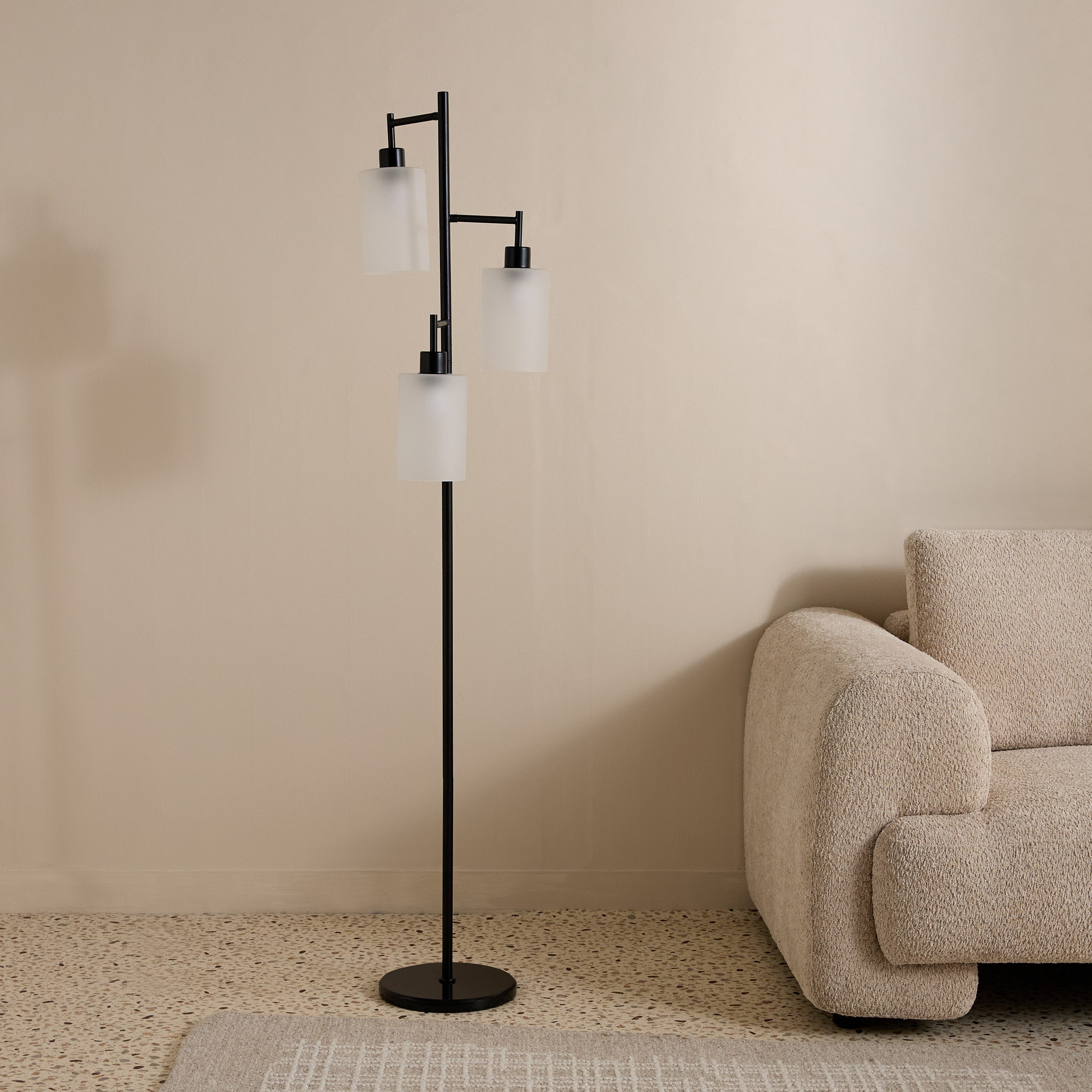 Haskett Gleam Metal Floor Lamp with 3-Glass Shade -165 cm-PROMO_HB_AE_B1G1_250925-image-1