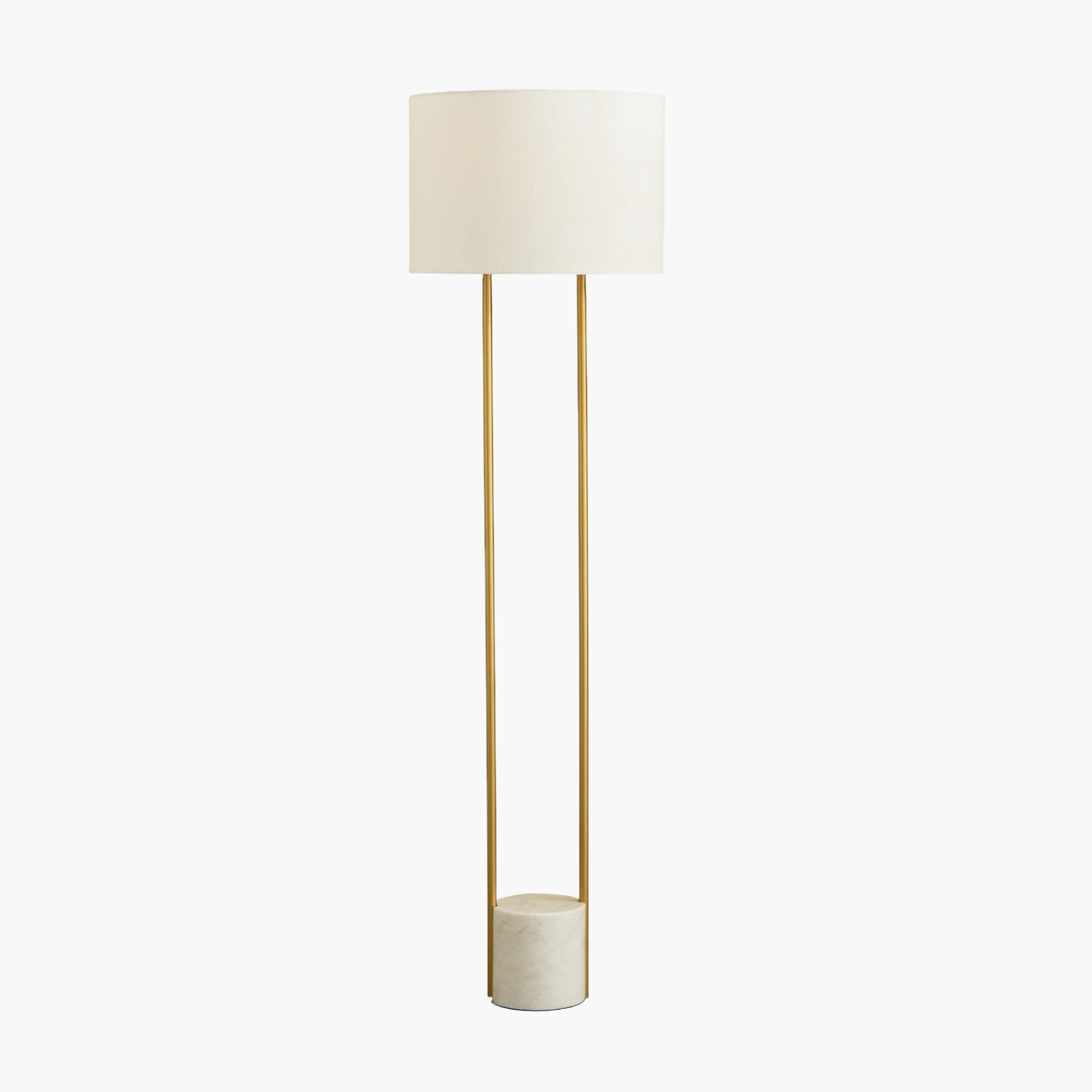 Haskett Aleso Metal E27 Floor Lamp with Marble Base and Fabric Shade - 40x150 cm-hbxhomeware-hbxdecorandfurnishings-image-10
