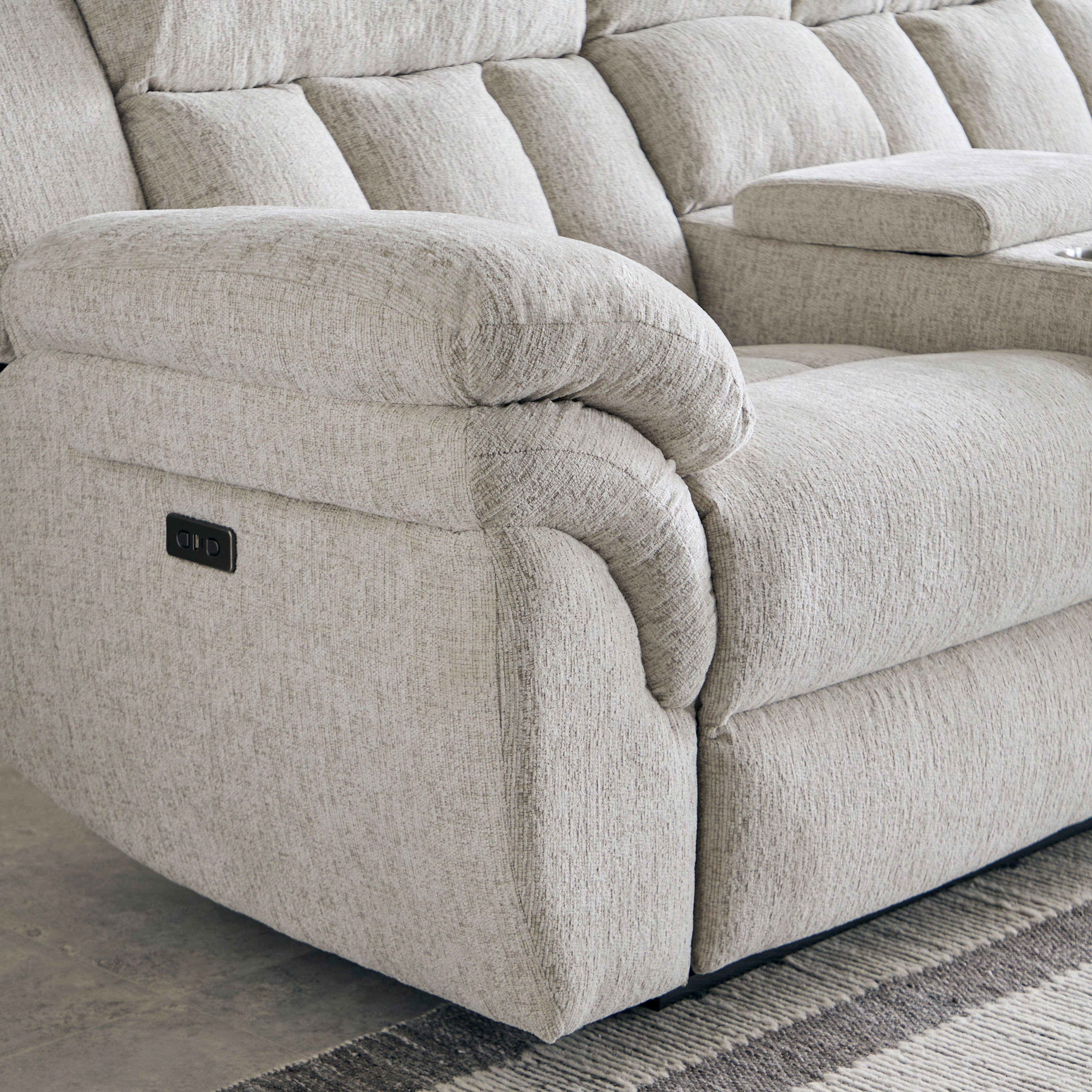 كنبة استرخاء قماش مقعدين تعمل بالطاقة الكهربائية بكونسول و2 حامل أكواب من ستانفورد-hbxfurniture-sofasandarmchairs-reclinersofas-image-10