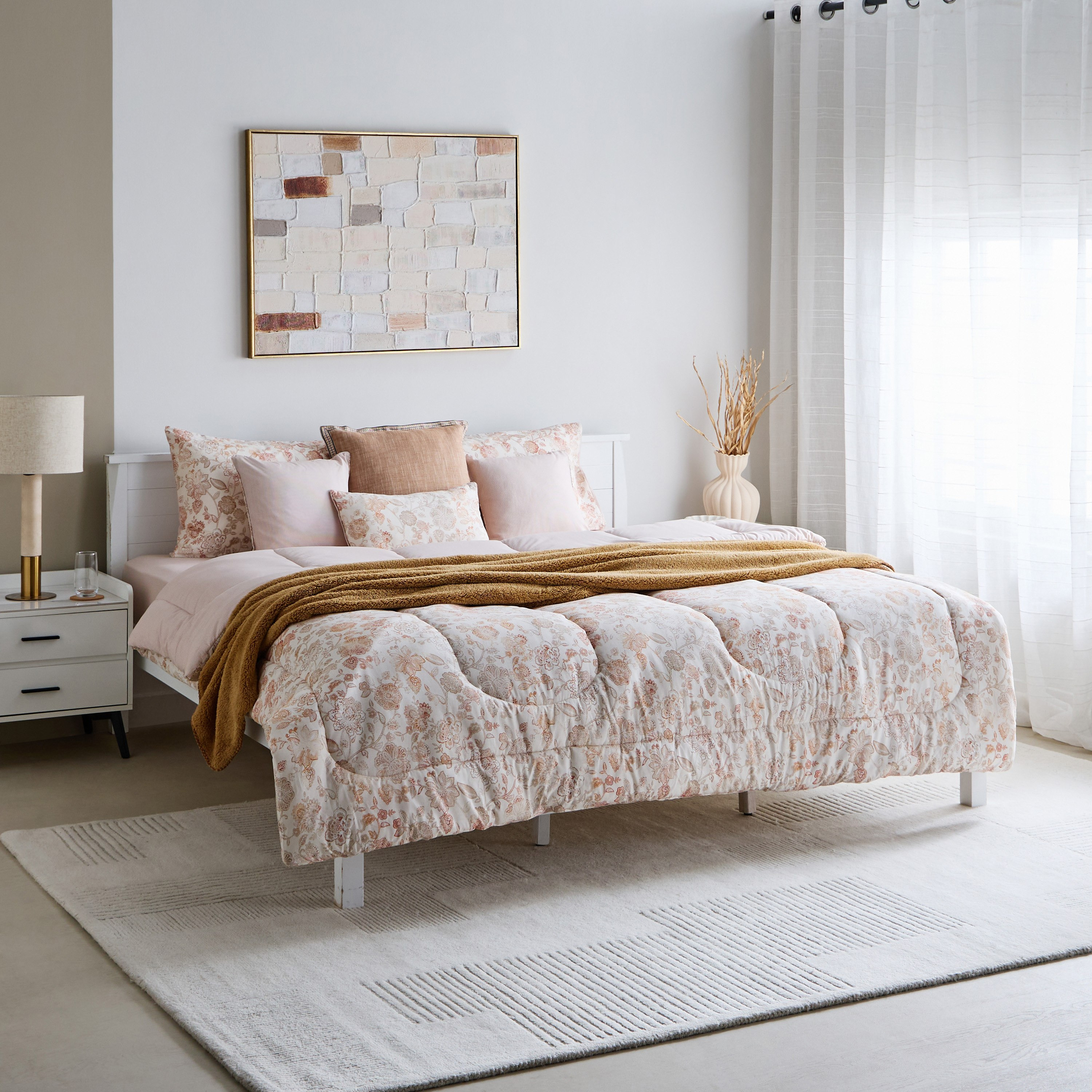 طقم لحاف كينج قطن بطبعات 7 قطع من ماديسون فلورسي- 220x240 سم-hbxhomeware-hbxbedroom-image-12