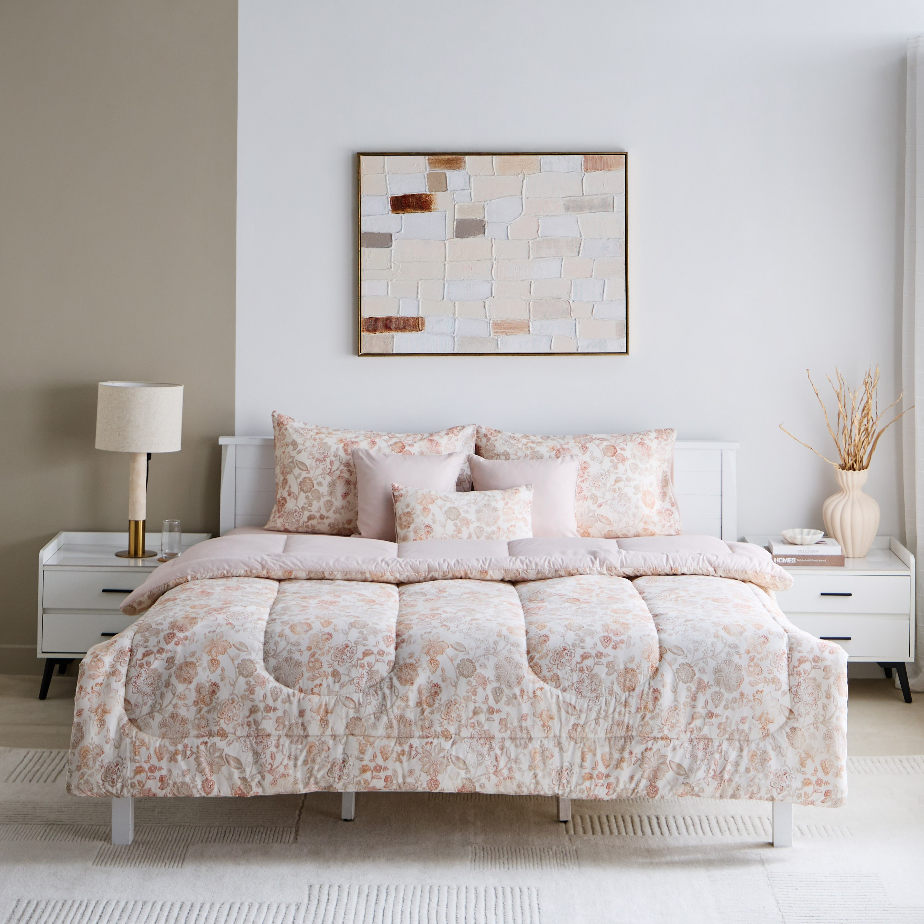 طقم لحاف كينج قطن بطبعات 7 قطع من ماديسون فلورسي- 220x240 سم-hbxhomeware-hbxbedroom-image-3