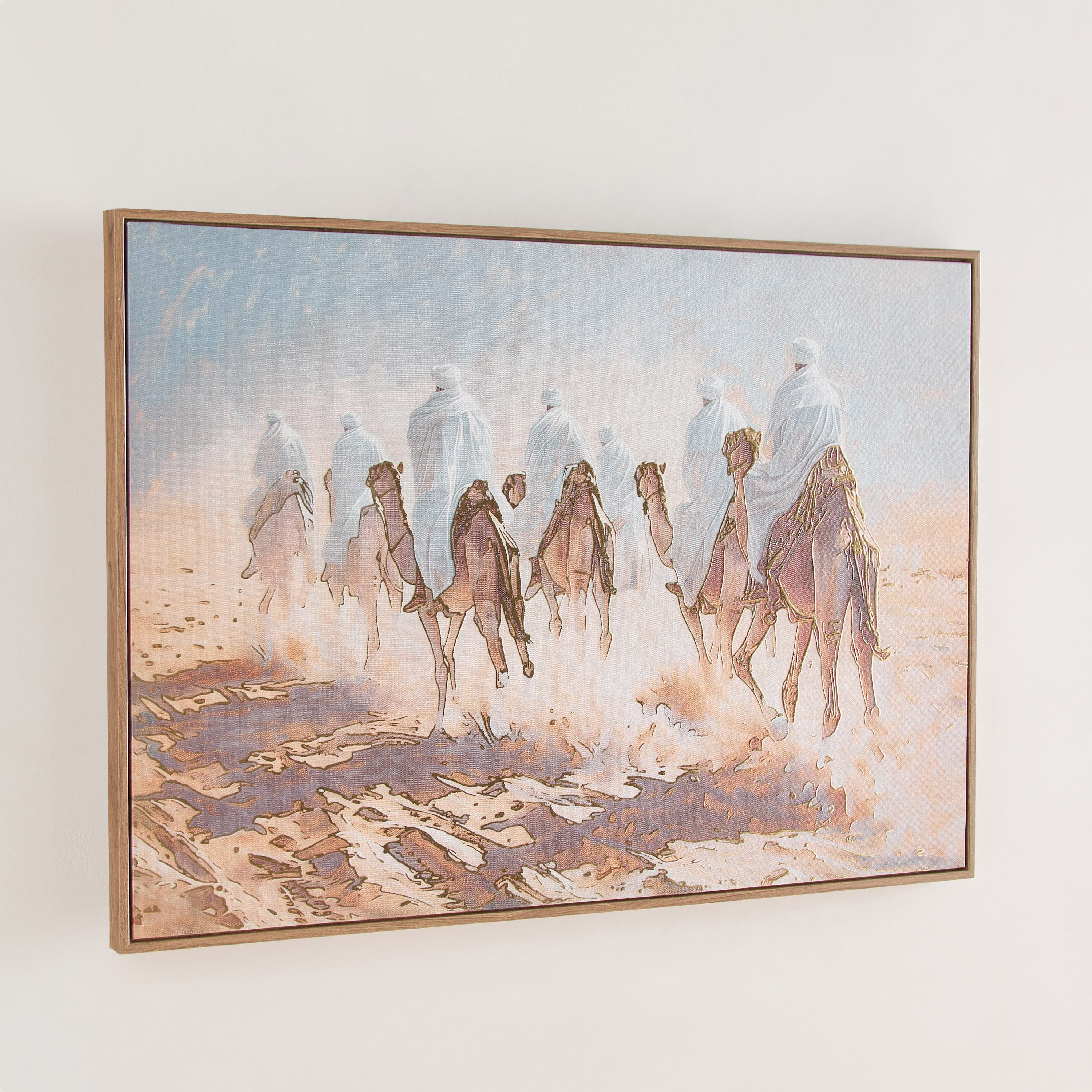 زينة حائط كانفاس مؤطرة لقافلة جمال من إقرا سمارا - 50x70x2.8 سم-PROMO_HB_AE_B1G1_250925-image-1