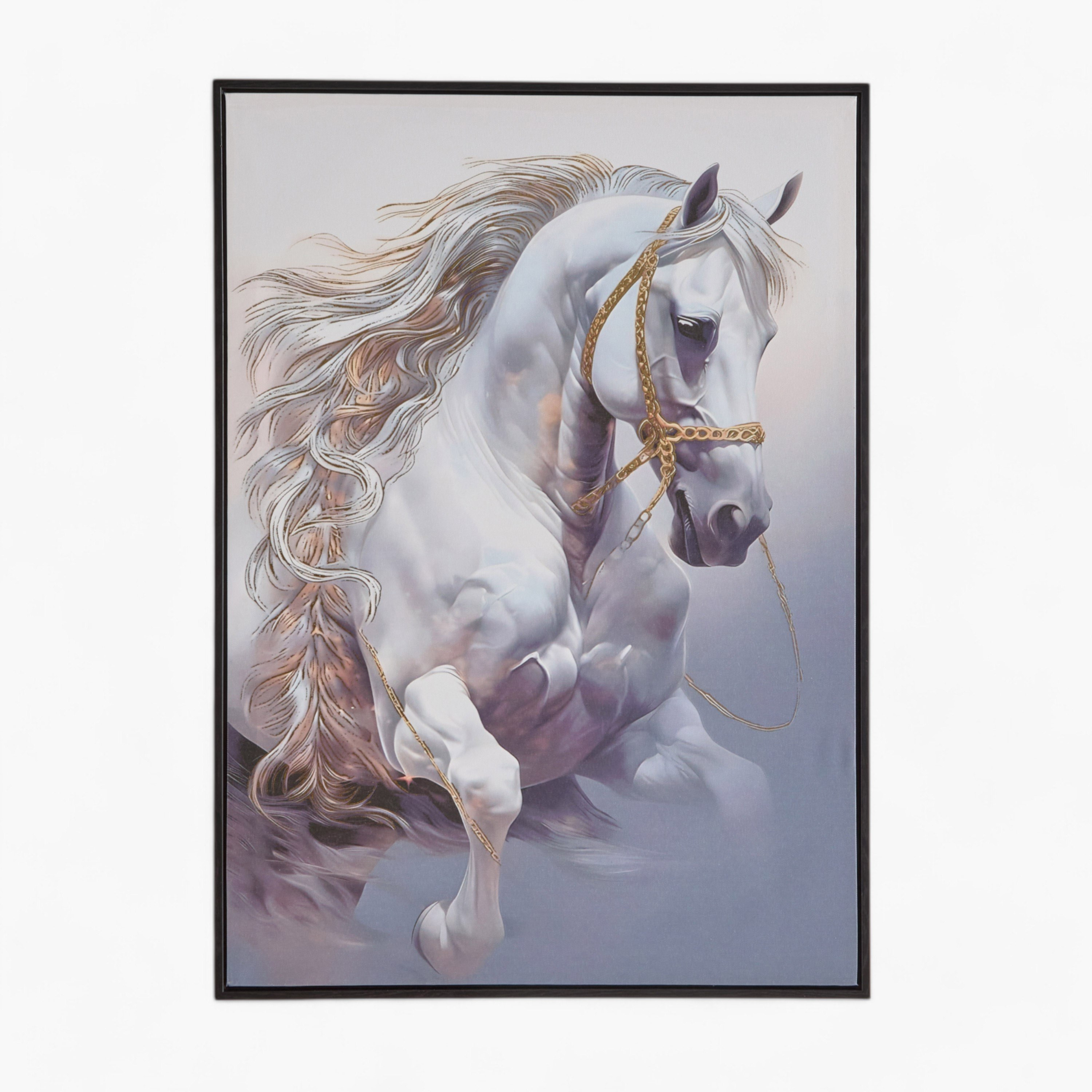 Iqra Samra Running Horse Framed Canvas with Foil - 50x70x2.8 cm-hbxhomeware-hbxdecorandfurnishings-image-5