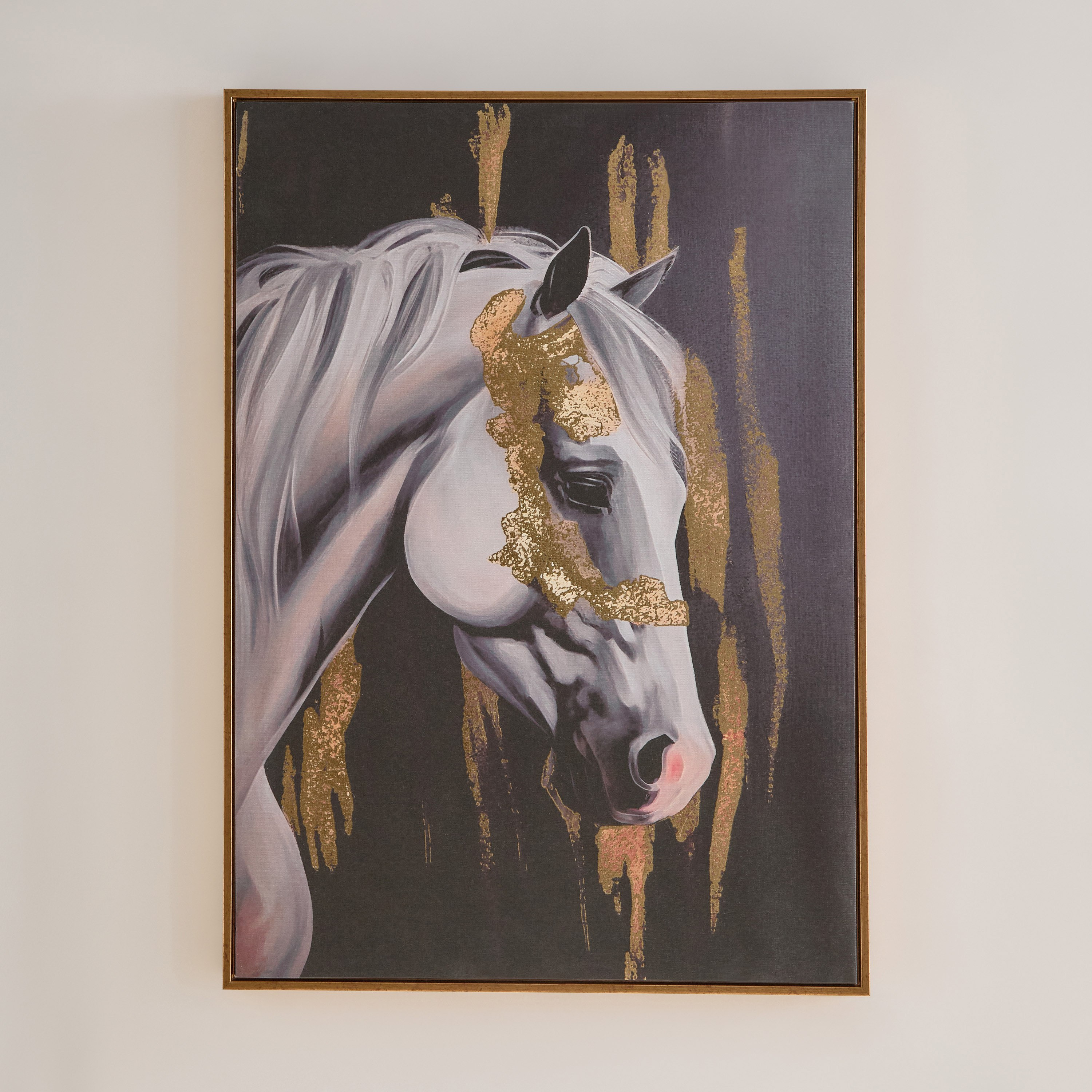 Iqra Samra Horse Face Framed Canvas with Foil - 50x70x2.8 cm-PROMO_HB_AE_B1G1_250925-image-2