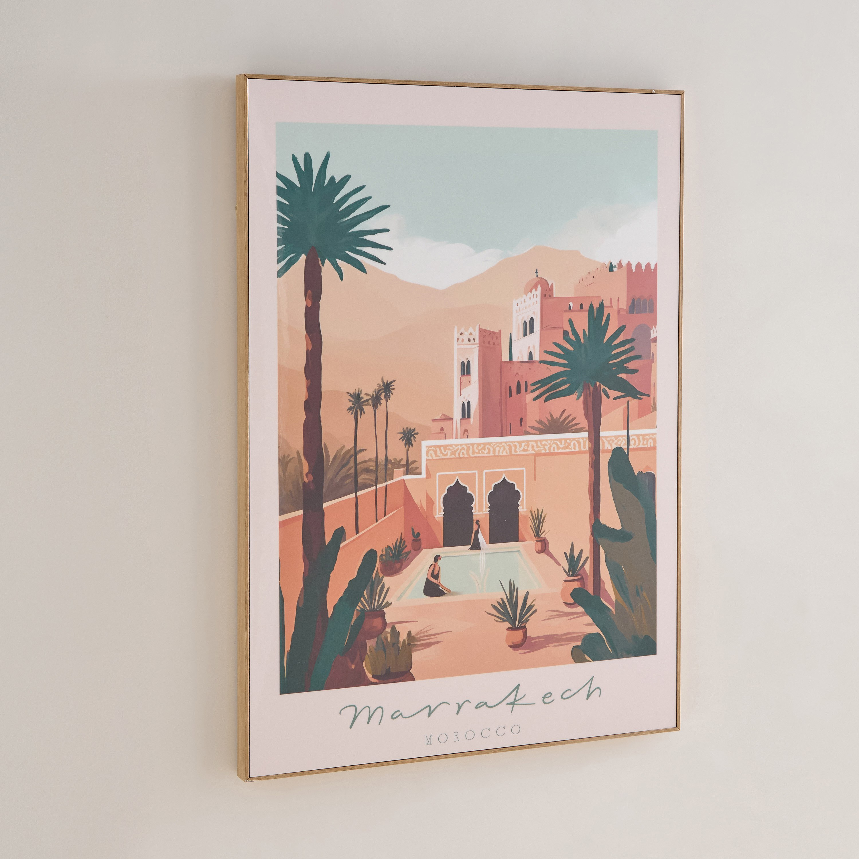 لوحة مؤطرة مراكش بتشطيب لامع - سمارا إقرا - 50x70x2.8 سم-hbxhomeware-hbxdecorandfurnishings-image-1