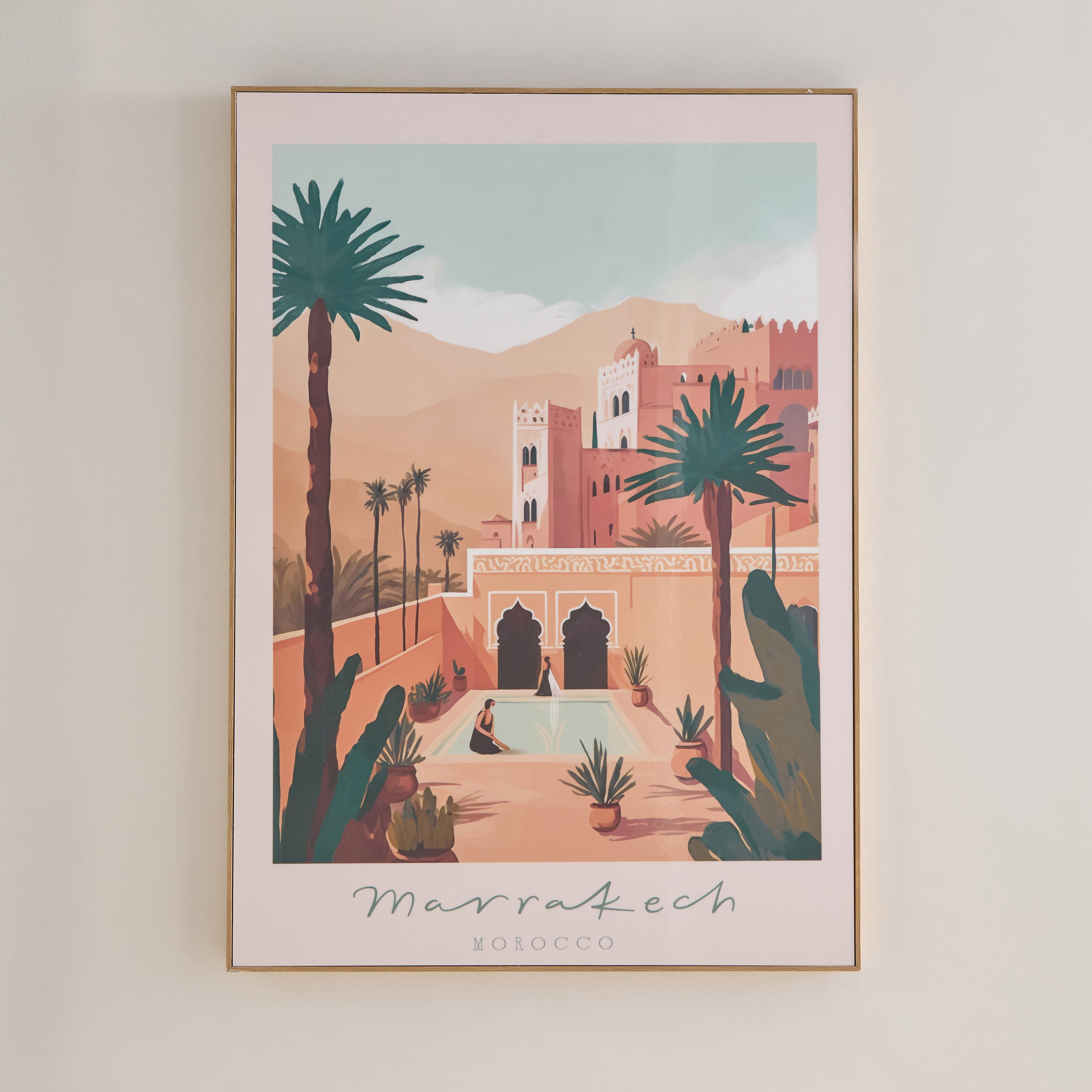 لوحة مؤطرة مراكش بتشطيب لامع - سمارا إقرا - 50x70x2.8 سم-hbxhomeware-hbxdecorandfurnishings-image-2