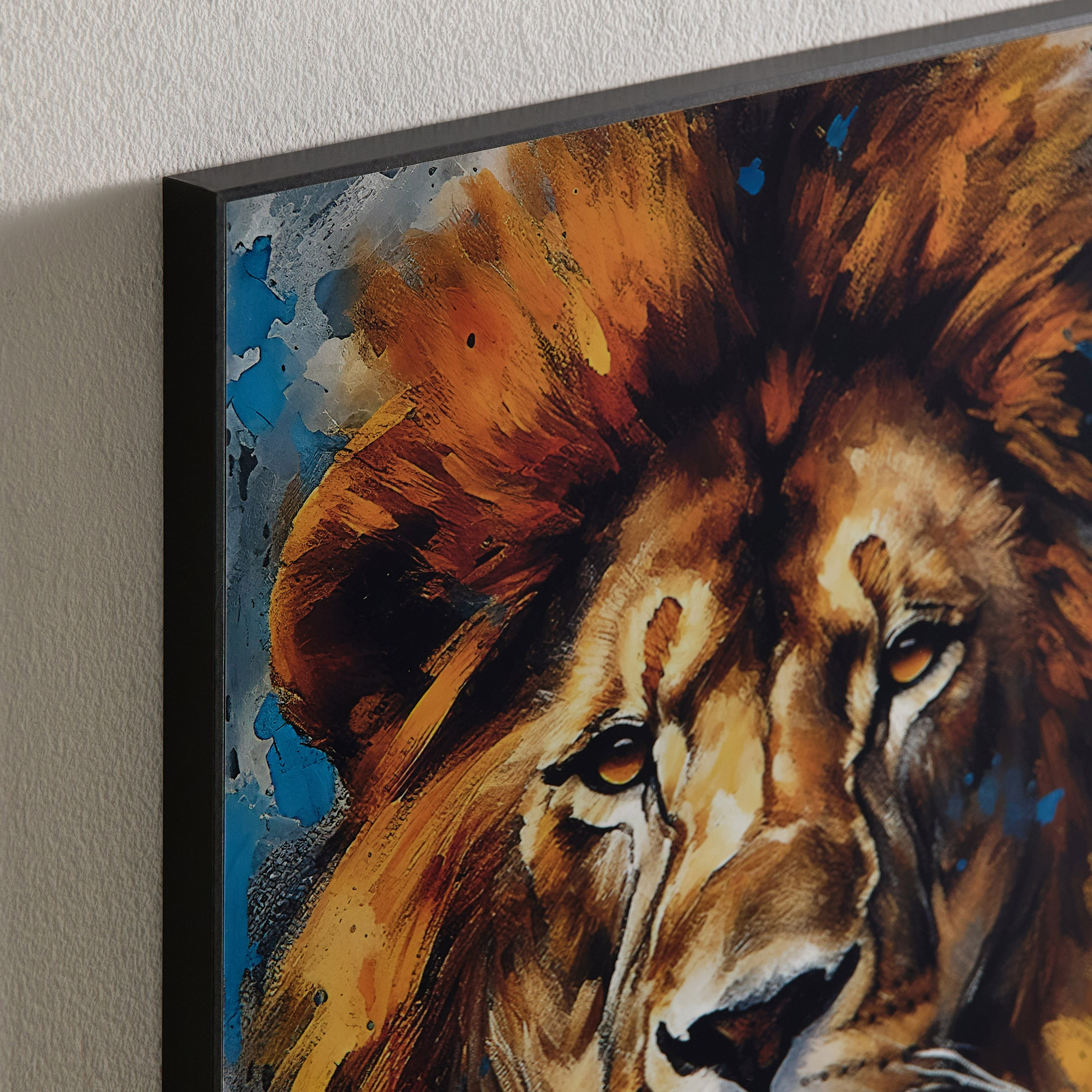 لوحة أسد مؤطرة من فوسيل - 50x70x2.5 سم-PROMO_HB_AE_B1G1_250925-image-3