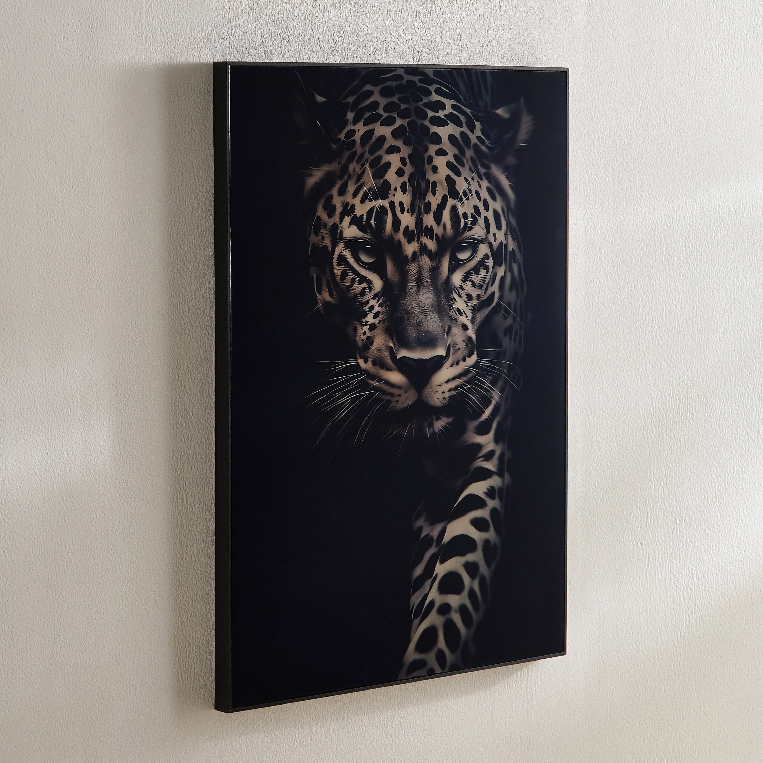 لوحة فهد مؤطرة من فوسيل - 50x70x2.5 سم-PROMO_HB_AE_B1G1_250925-image-1