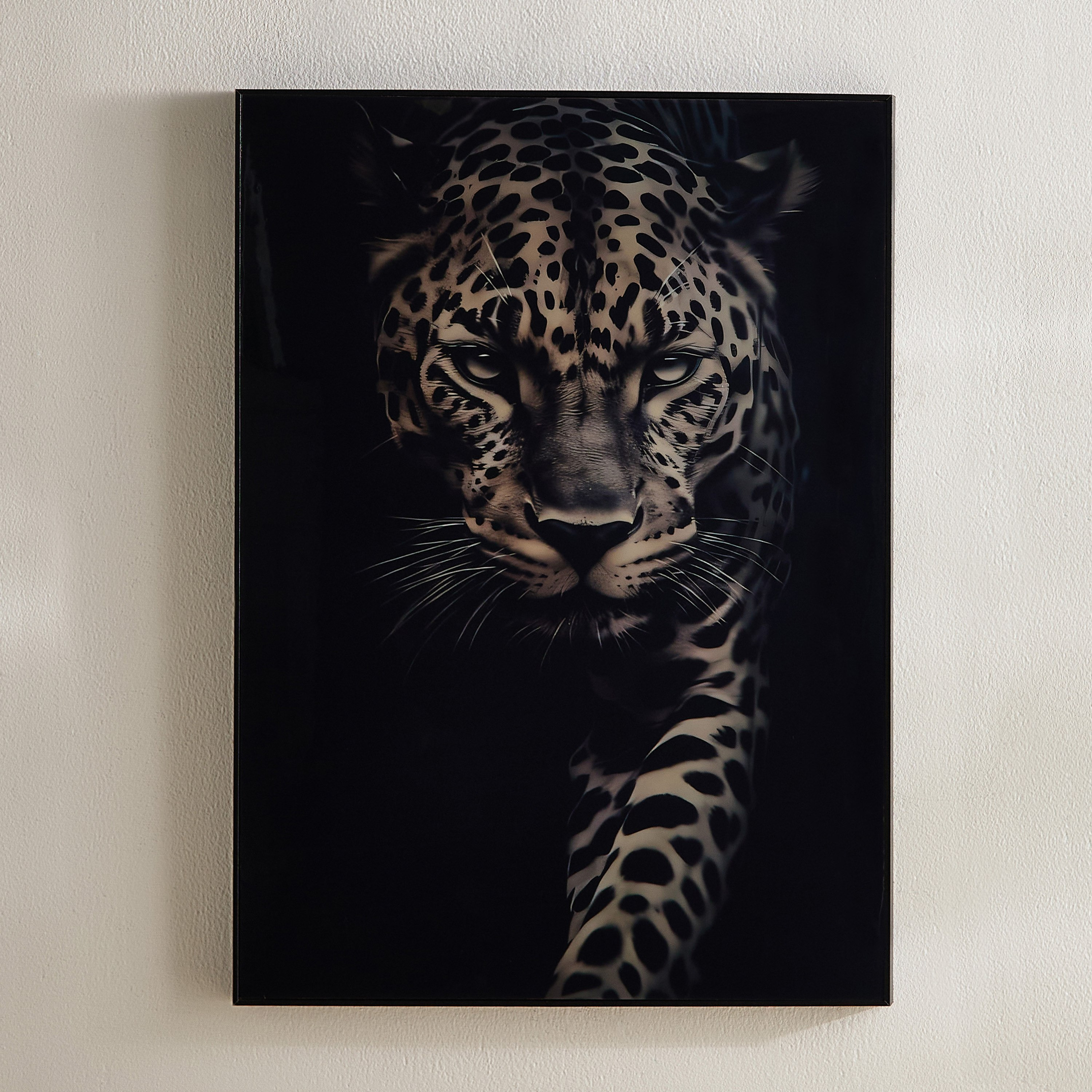 لوحة فهد مؤطرة من فوسيل - 50x70x2.5 سم-PROMO_HB_AE_B1G1_250925-image-2