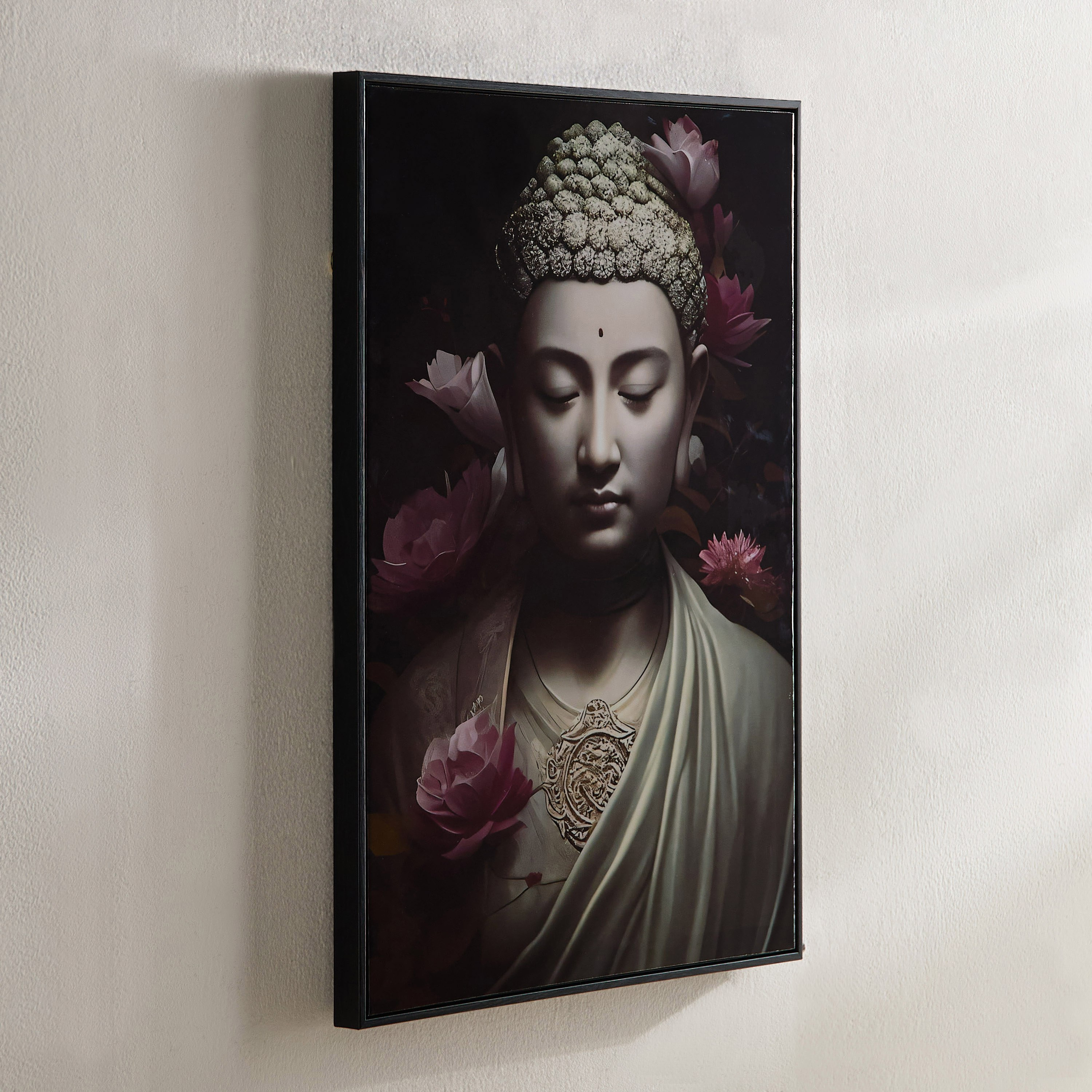 زينة مؤطرة لبوذا من فوسيل - 50x70x2.5 سم-hbxhomeware-hbxdecorandfurnishings-image-1