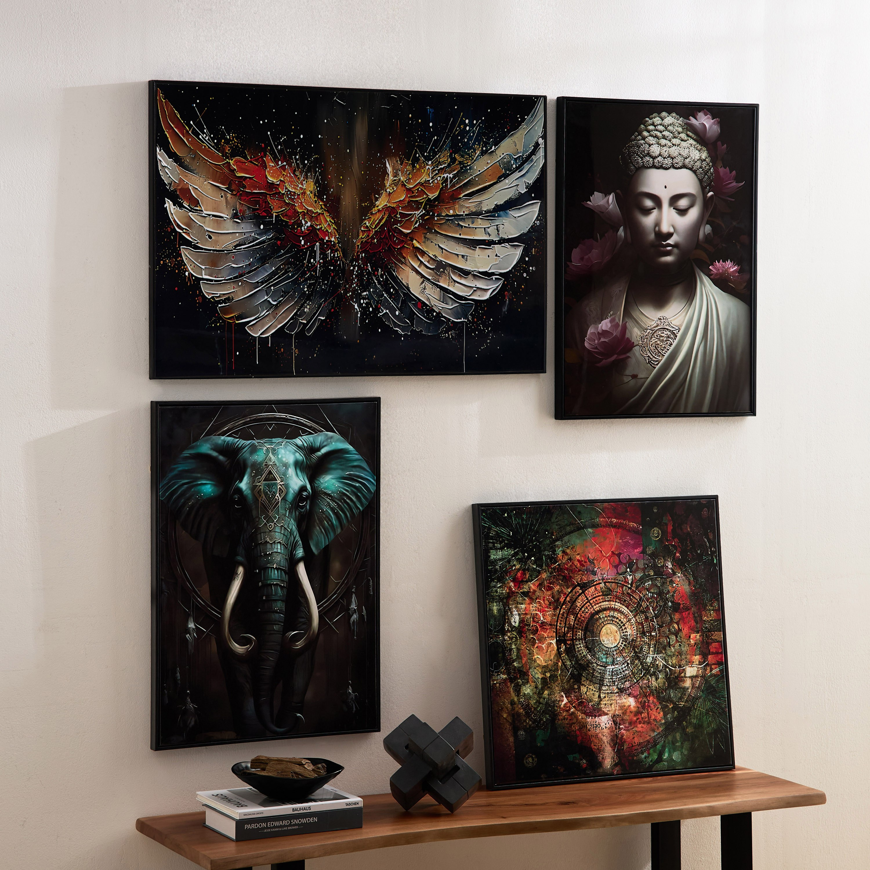زينة مؤطرة لبوذا من فوسيل - 50x70x2.5 سم-hbxhomeware-hbxdecorandfurnishings-image-5