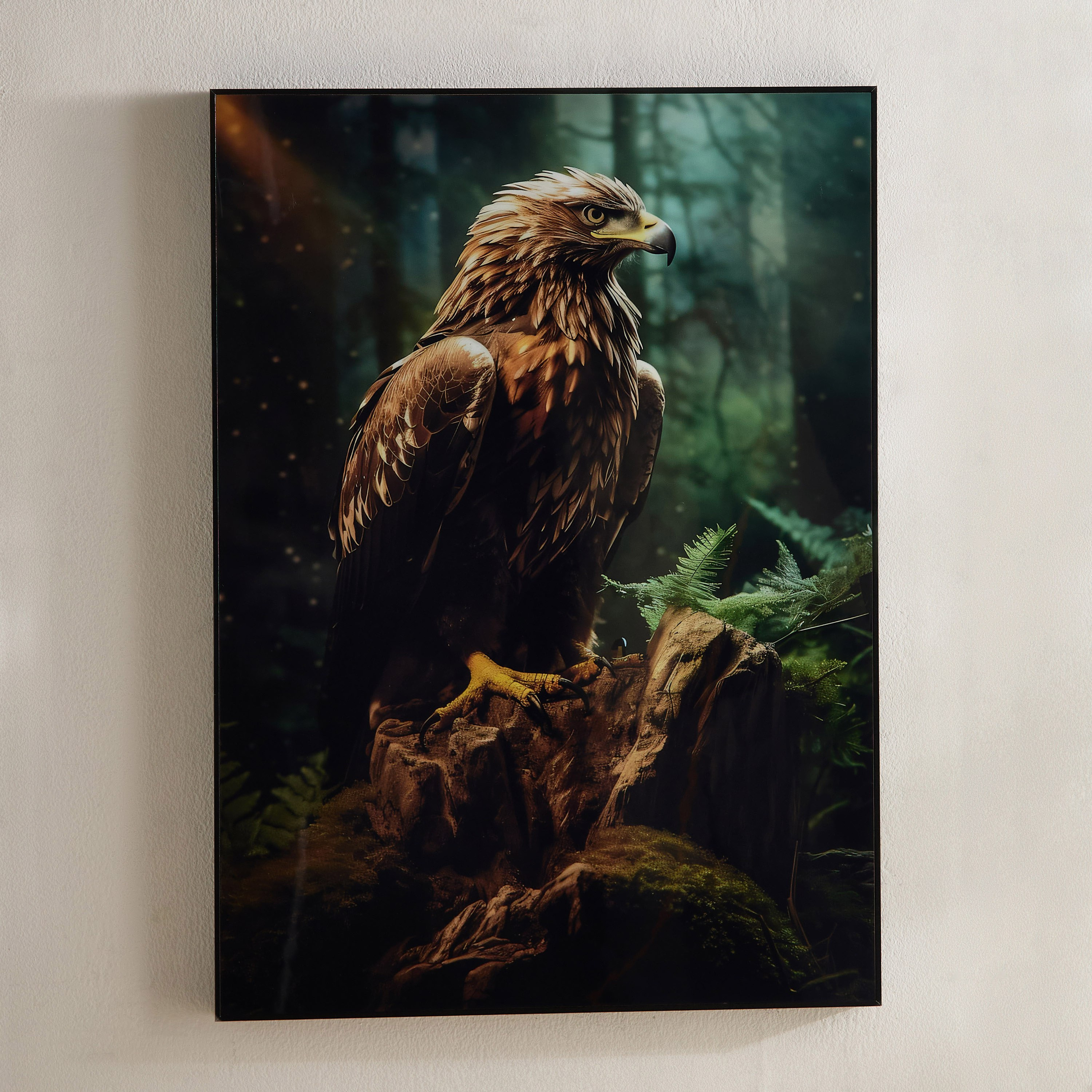 لوحة نسر مؤطرة من فوسيل - 50x70x2.5 سم-hbxhomeware-hbxdecorandfurnishings-image-2