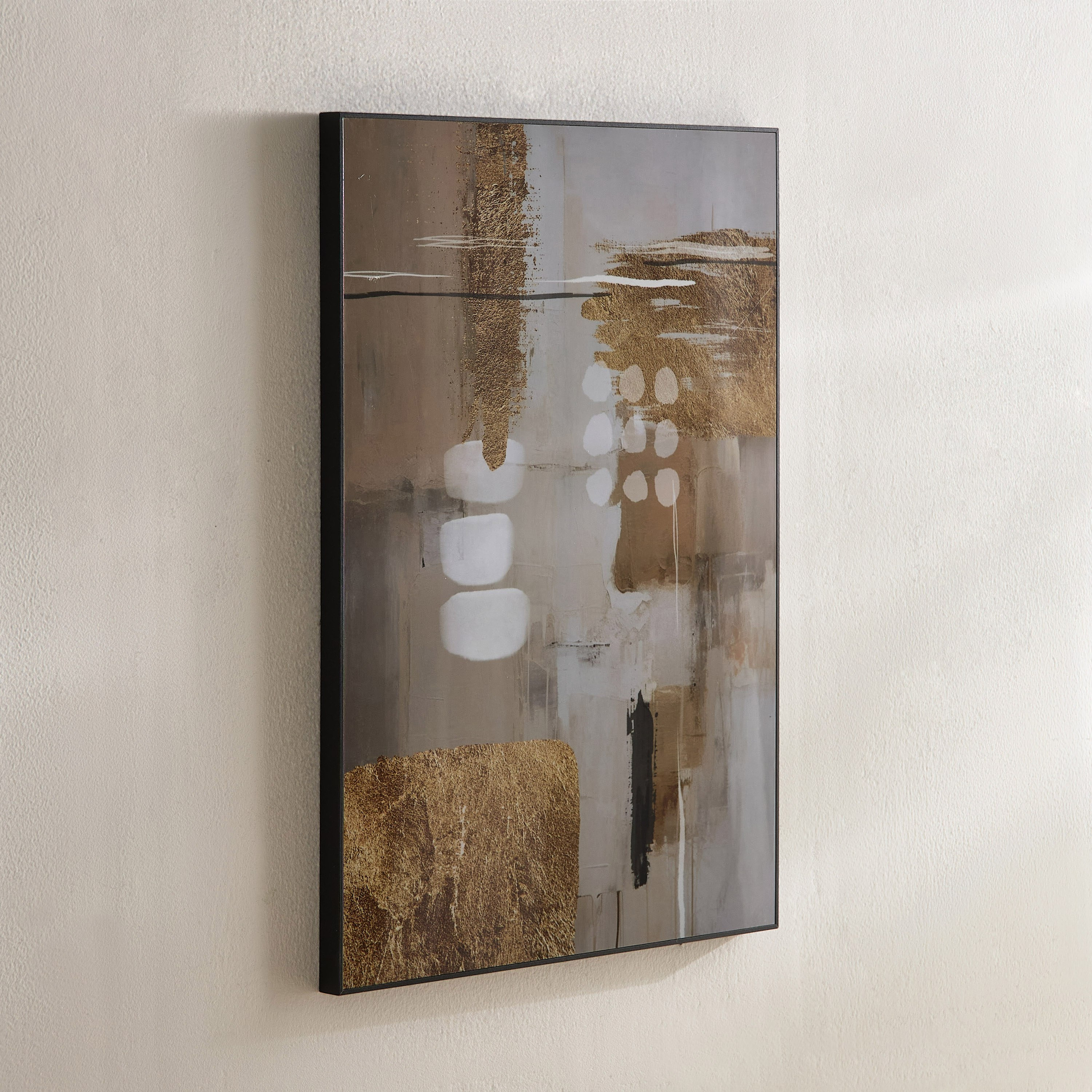 زينة حائط مؤطرة تجريدية من فوسيل - 50x70x2.5 سم-hbxhomeware-hbxdecorandfurnishings-image-1