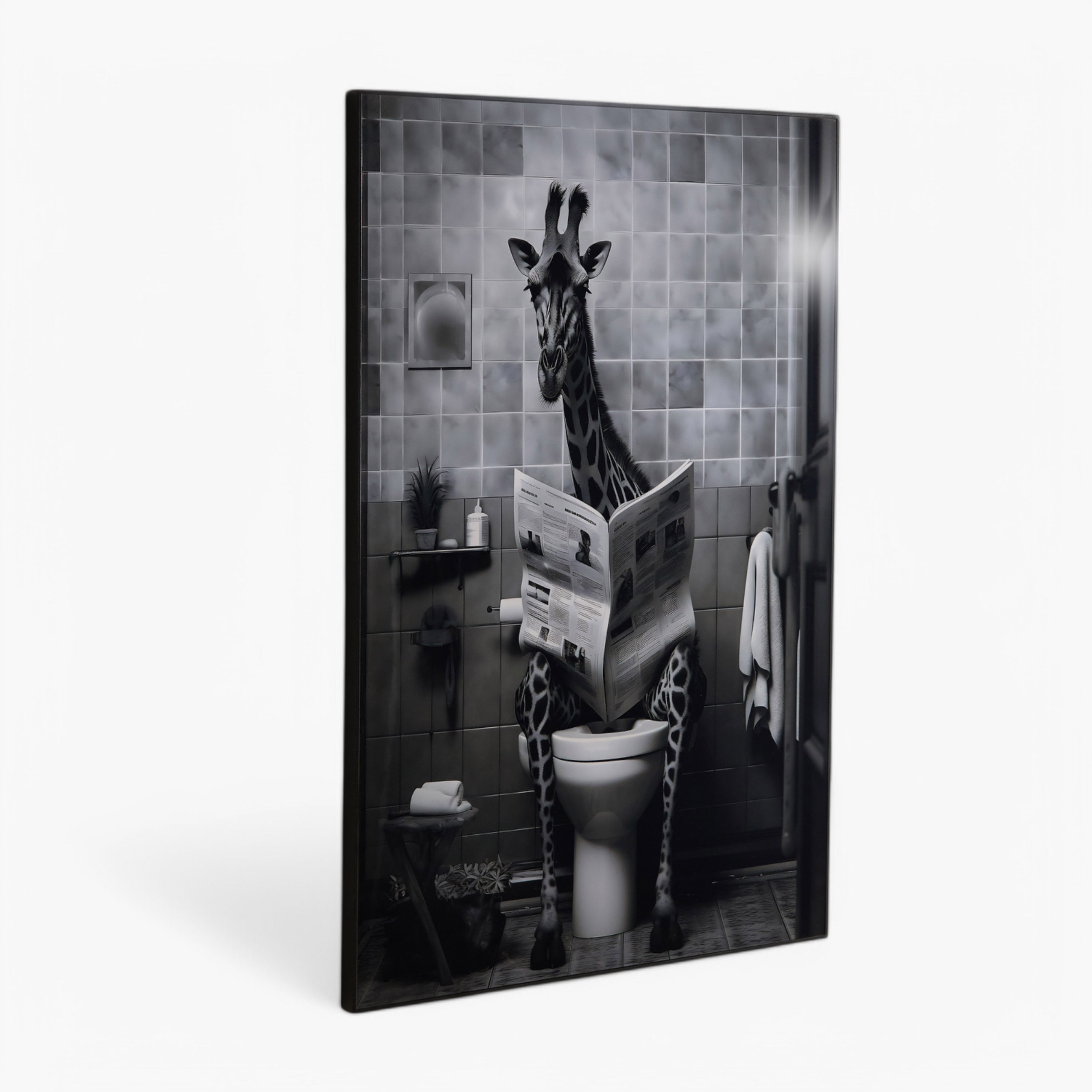 Fossel Giraffe Framed Picture with ABS High Gloss Surface - 60x90x2.5 cm-hbxhomeware-hbxdecorandfurnishings-image-5