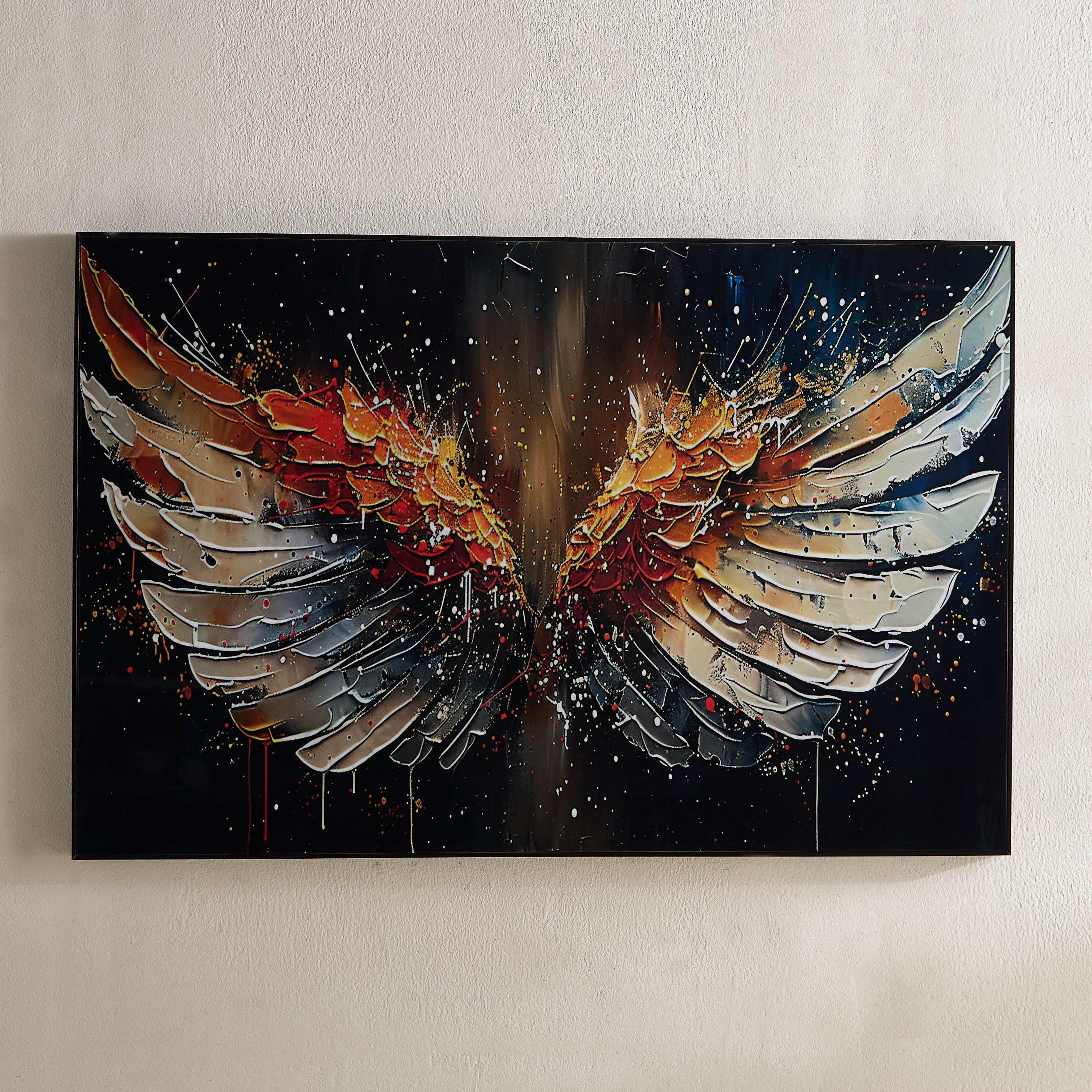 زينة حائط مؤطرة ريش بسطح إيه بي إس عالي اللمعان من فوسيل - 60x90x2.5 سم-hbxhomeware-hbxdecorandfurnishings-image-2