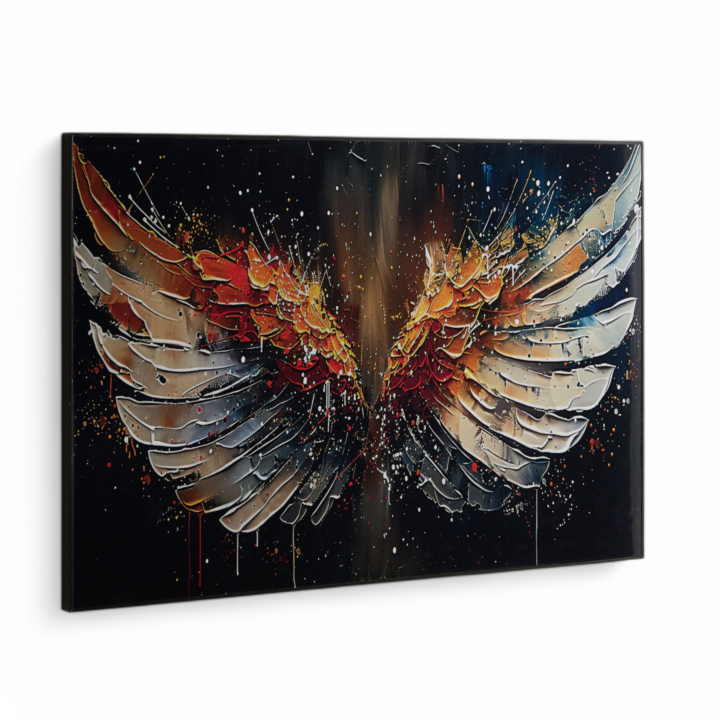 زينة حائط مؤطرة ريش بسطح إيه بي إس عالي اللمعان من فوسيل - 60x90x2.5 سم-hbxhomeware-hbxdecorandfurnishings-image-6