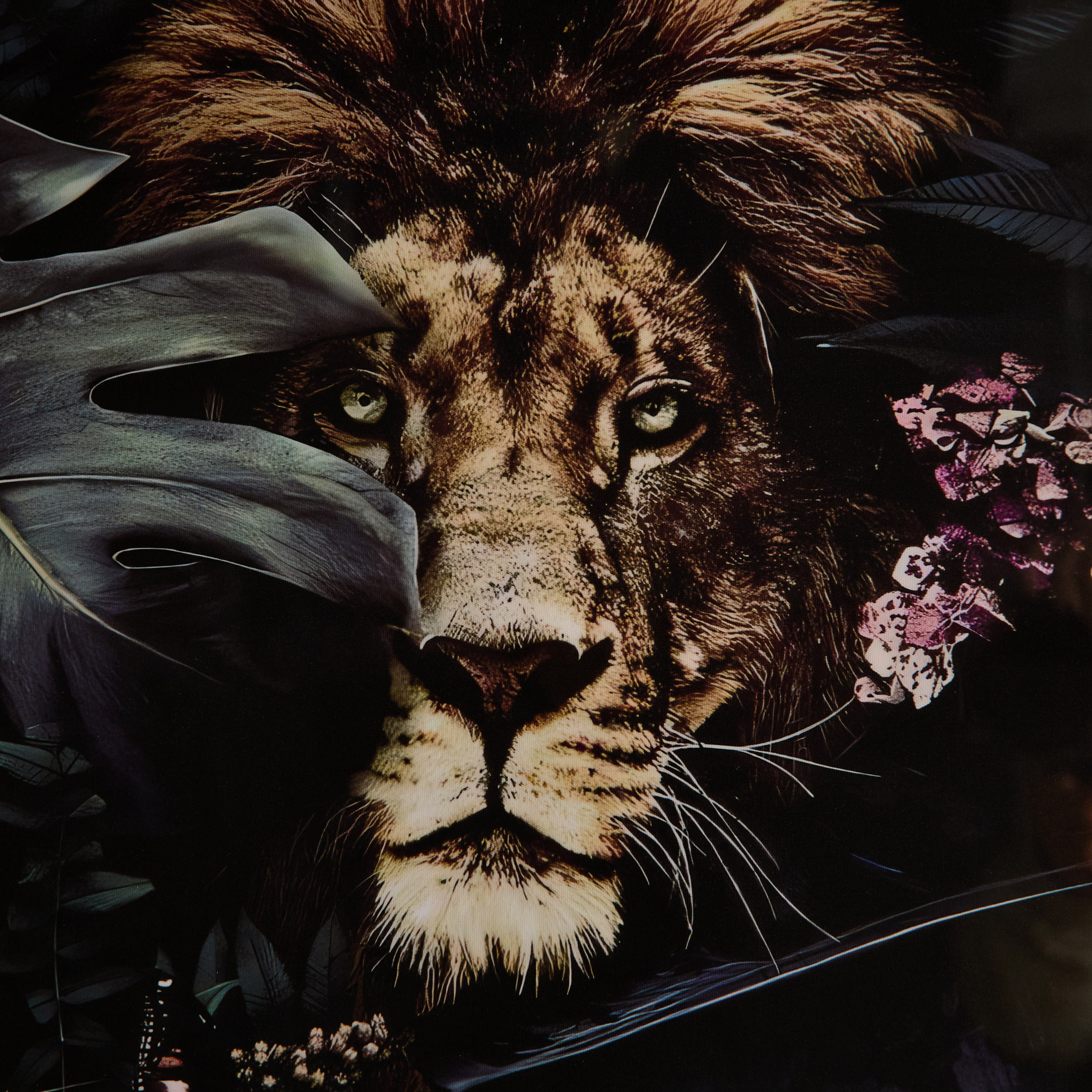 لوحة أسد مؤطرة من فوسيل - 50x70x3 سم-PROMO_HB_AE_B2G2_011025-image-4
