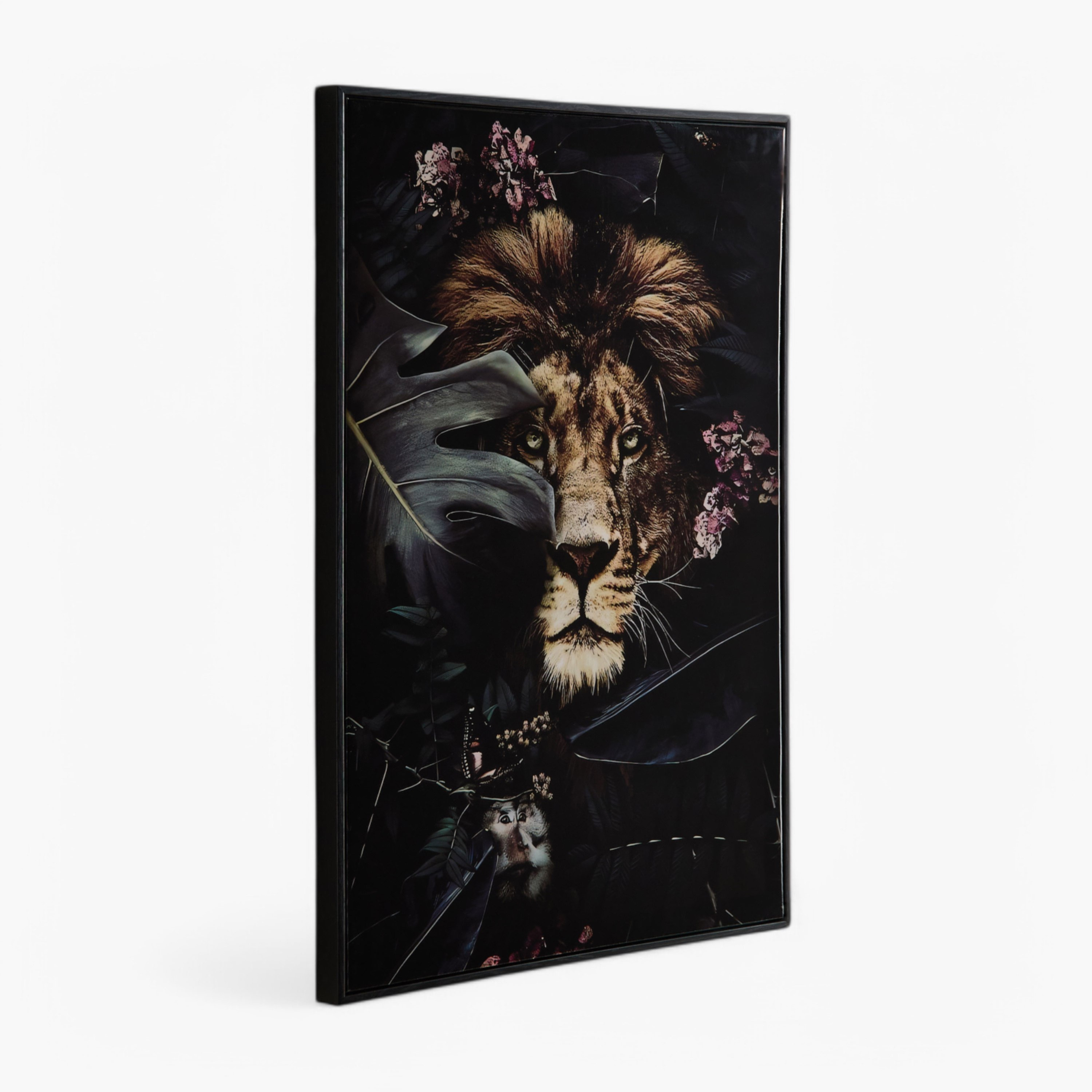 لوحة أسد مؤطرة من فوسيل - 50x70x3 سم-PROMO_HB_AE_B2G2_011025-image-6
