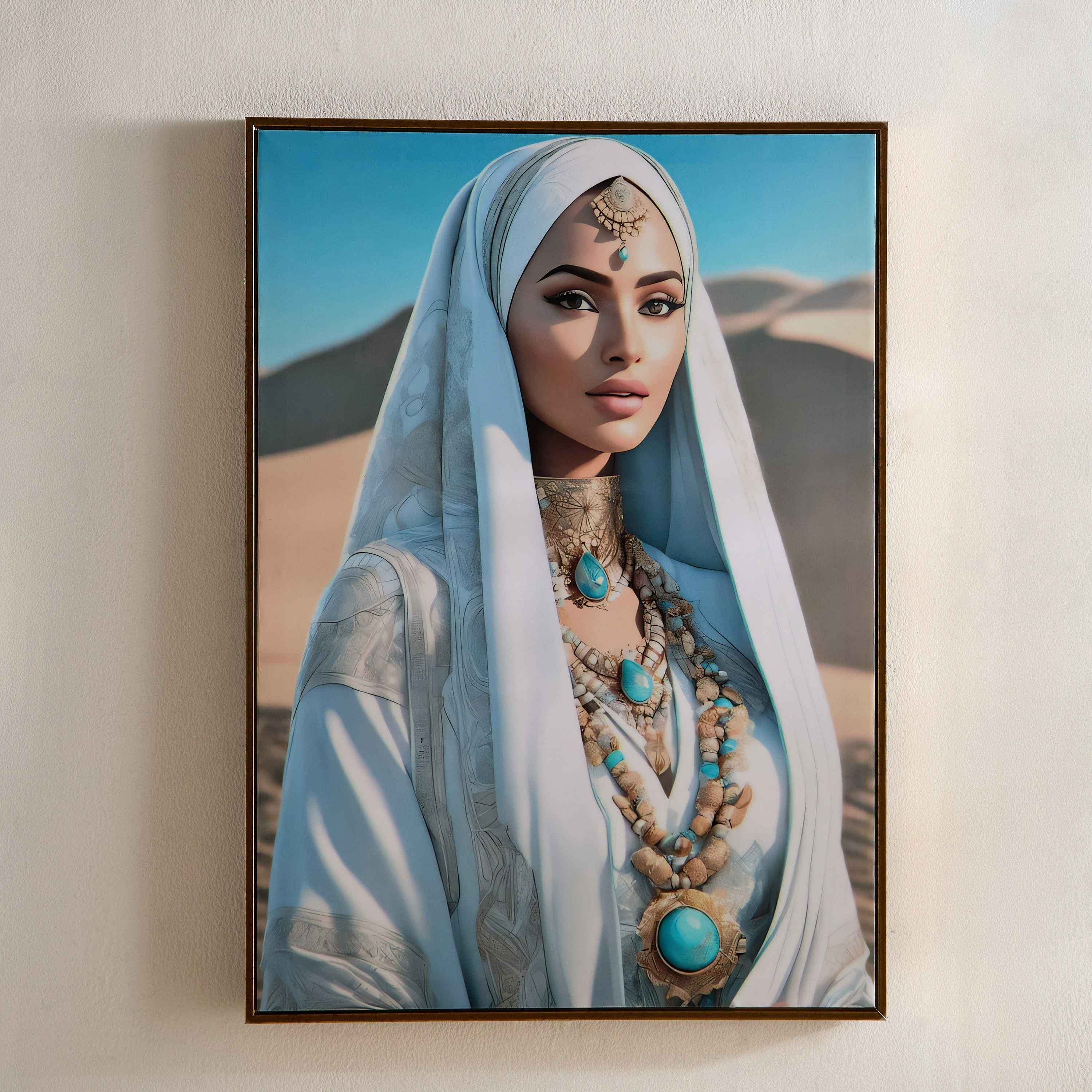 Fossel Lady Face Framed Picture - 50x70x3 cm-PROMO_HB_AE_B1G1_250925-image-2
