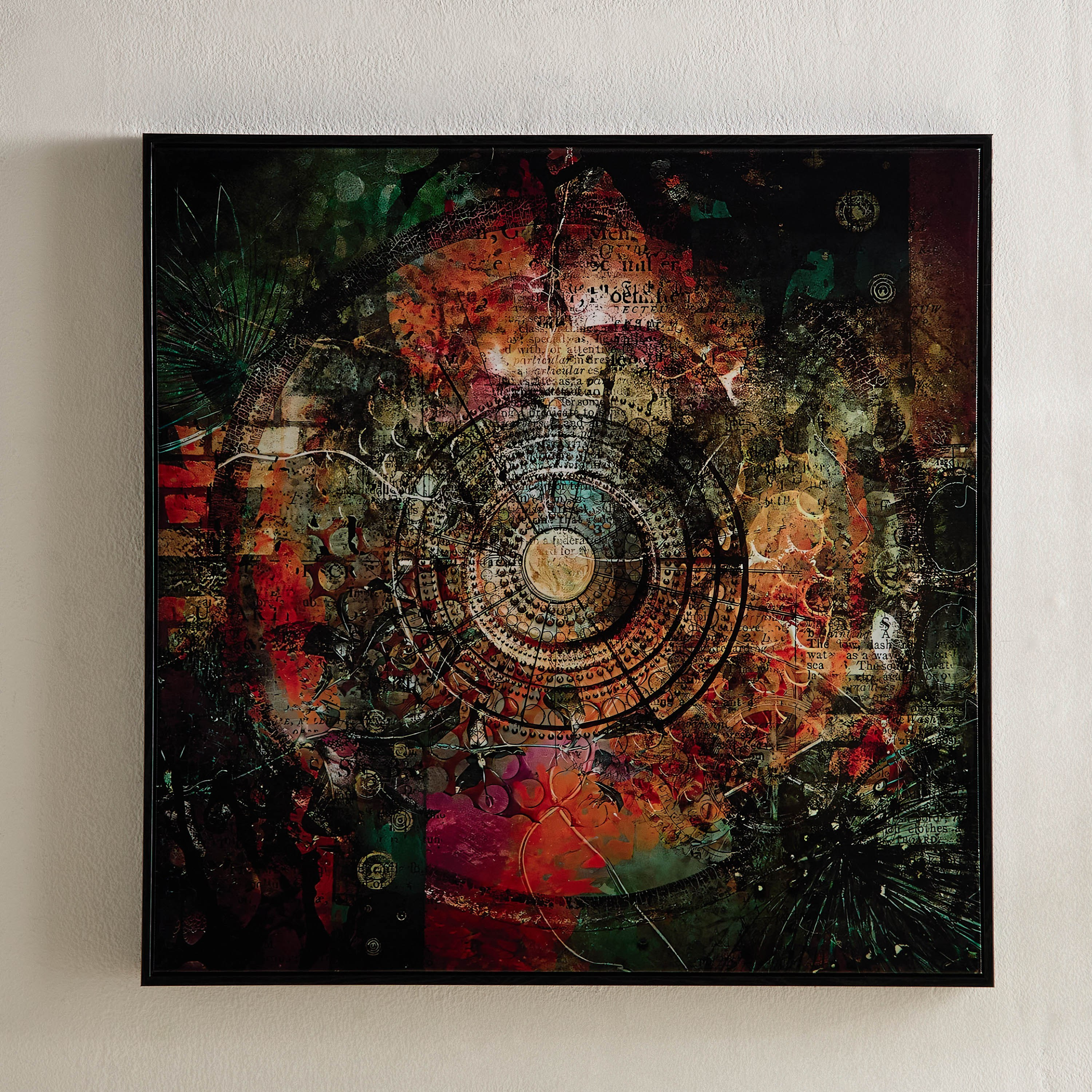Fossel Mandala Framed Canvas with ABS High Gloss Surface - 60x60x3 cm-hbxhomeware-hbxdecorandfurnishings-image-2