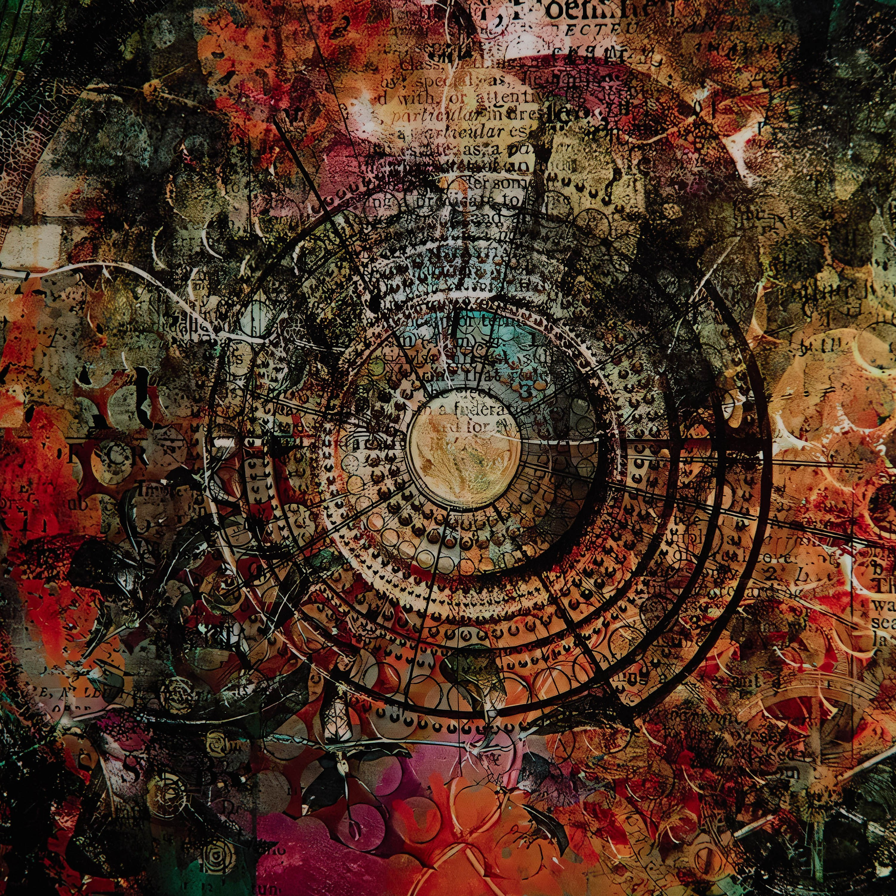 Fossel Mandala Framed Canvas with ABS High Gloss Surface - 60x60x3 cm-hbxhomeware-hbxdecorandfurnishings-image-4