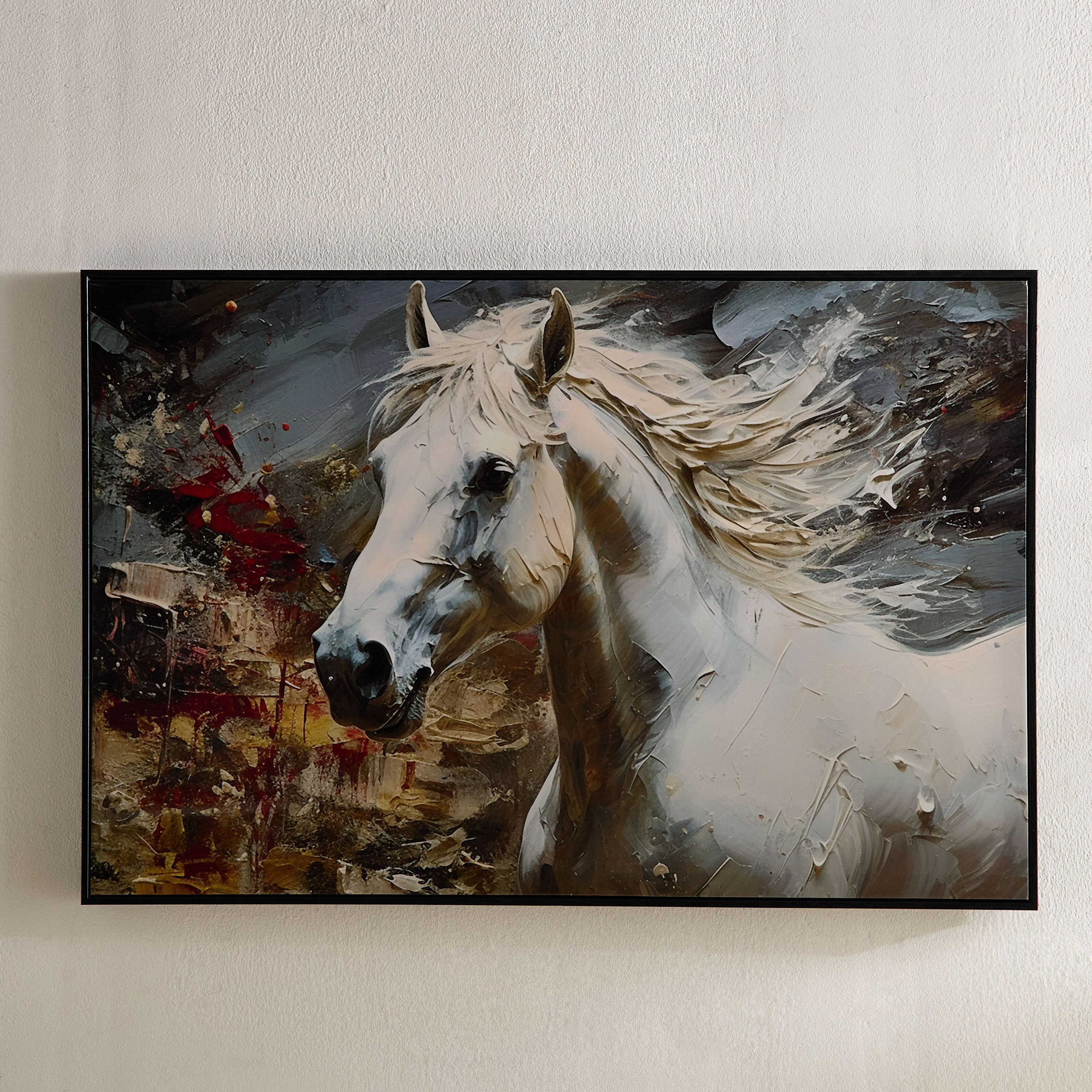 Fossel Abstract Horse Framed Picture with ABS High Gloss Surface - 60x90x3 cm-PROMO_HB_AE_B1G1_250925-image-2