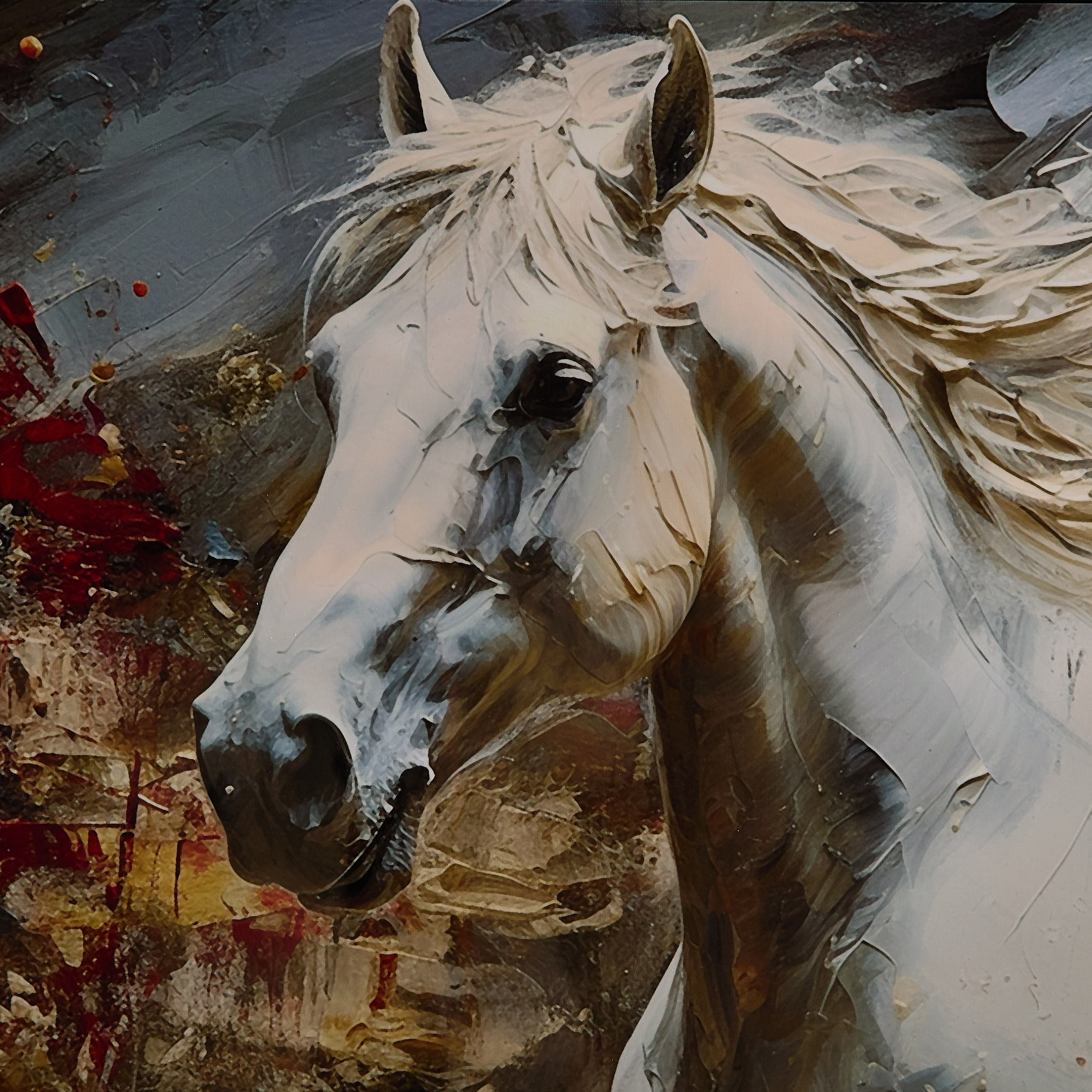 Fossel Abstract Horse Framed Picture with ABS High Gloss Surface - 60x90x3 cm-PROMO_HB_AE_B1G1_250925-image-3