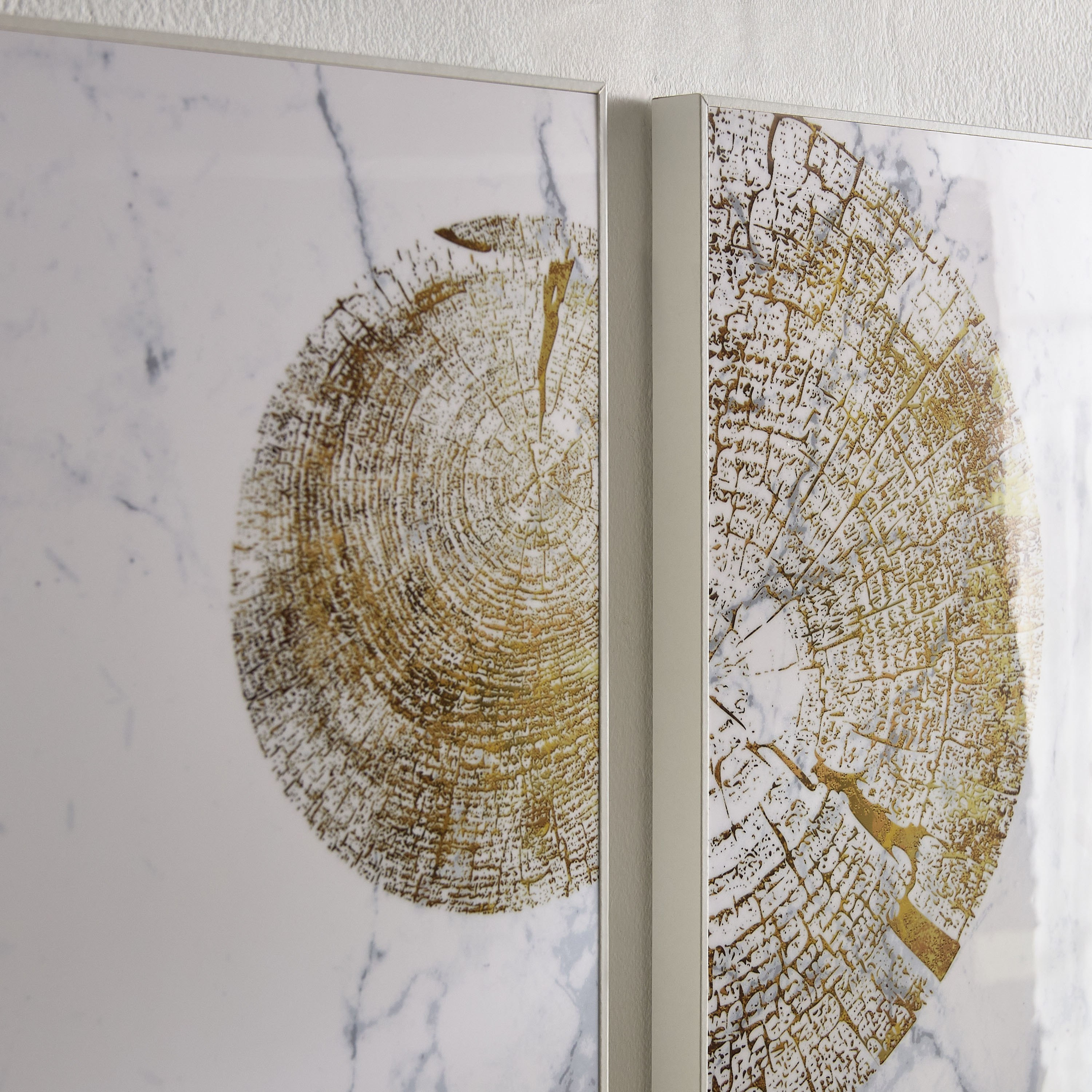 طقم زينة حائط مؤطرة بتصميم تجريدي قطعتين من فوسيل - 50x70x2.5 سم-hbxhomeware-hbxdecorandfurnishings-image-3
