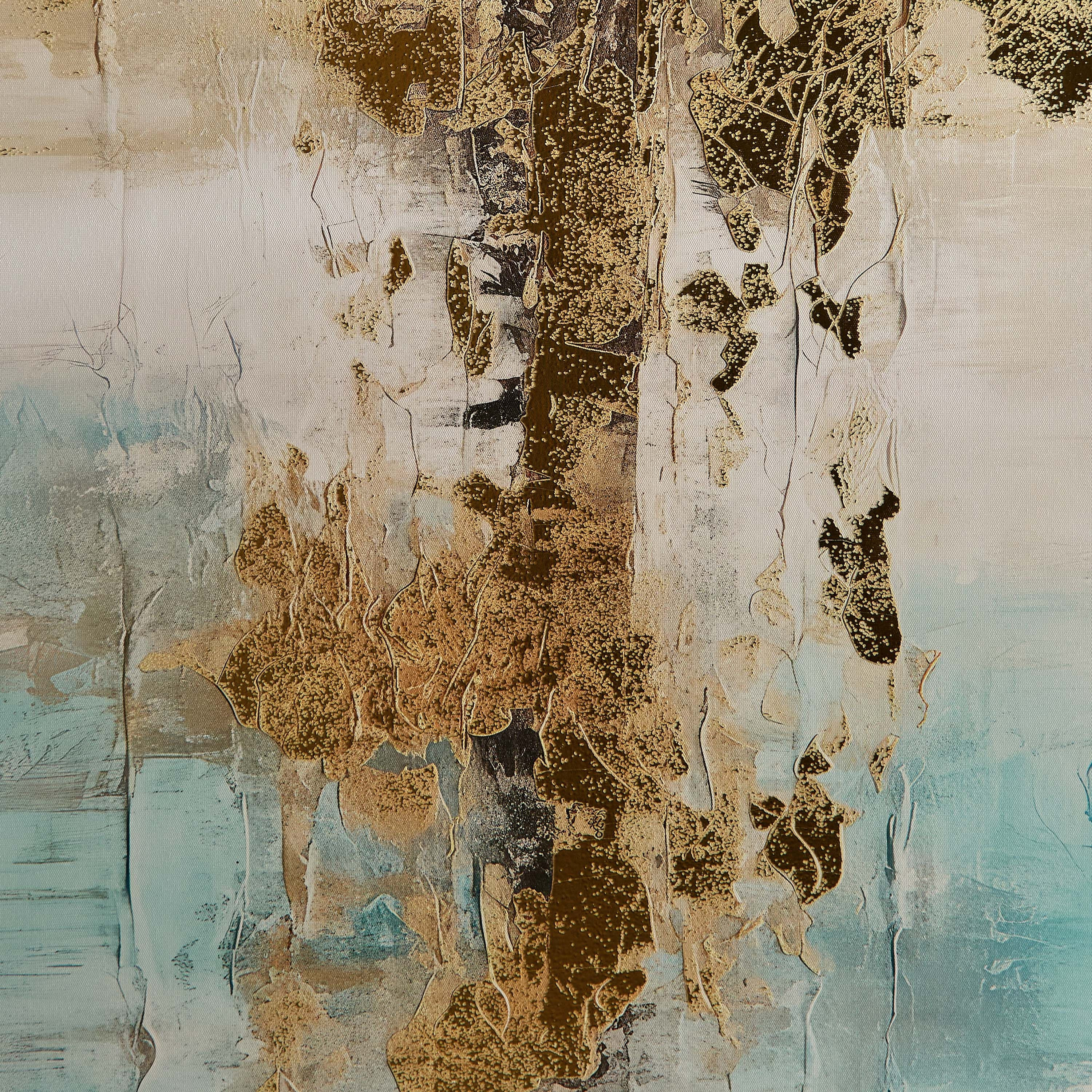 زينة حائط مؤطرة بتصميم تجريدي مودرن ورقائق من فوسيل- 60x90x3 سم-PROMO_HB_AE_B1G1_250925-image-4