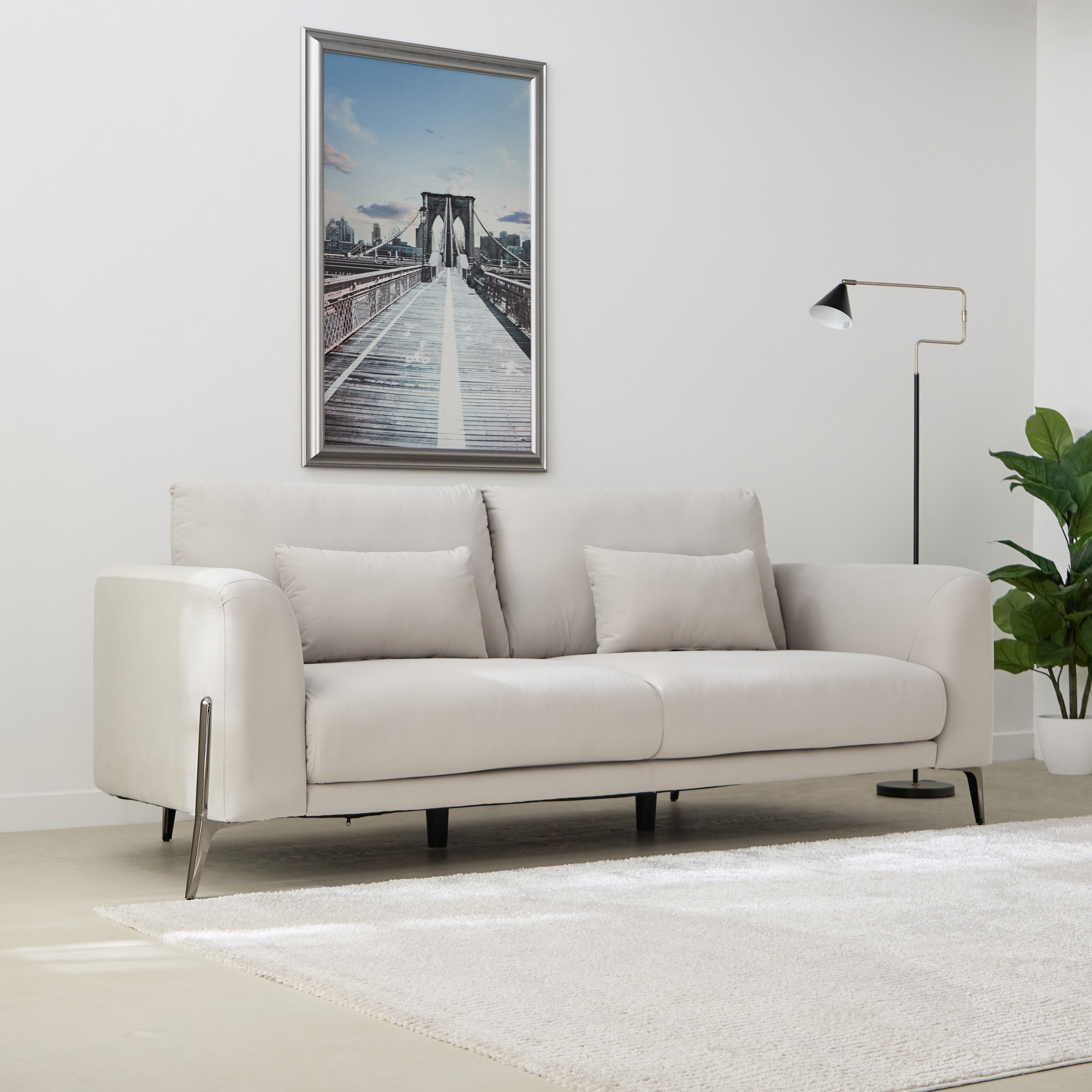 Zurich 3-Seater Fabric Sofa with 2 Cushions-hbxlivingroom-sofasandarmchairs-sofas-image-1