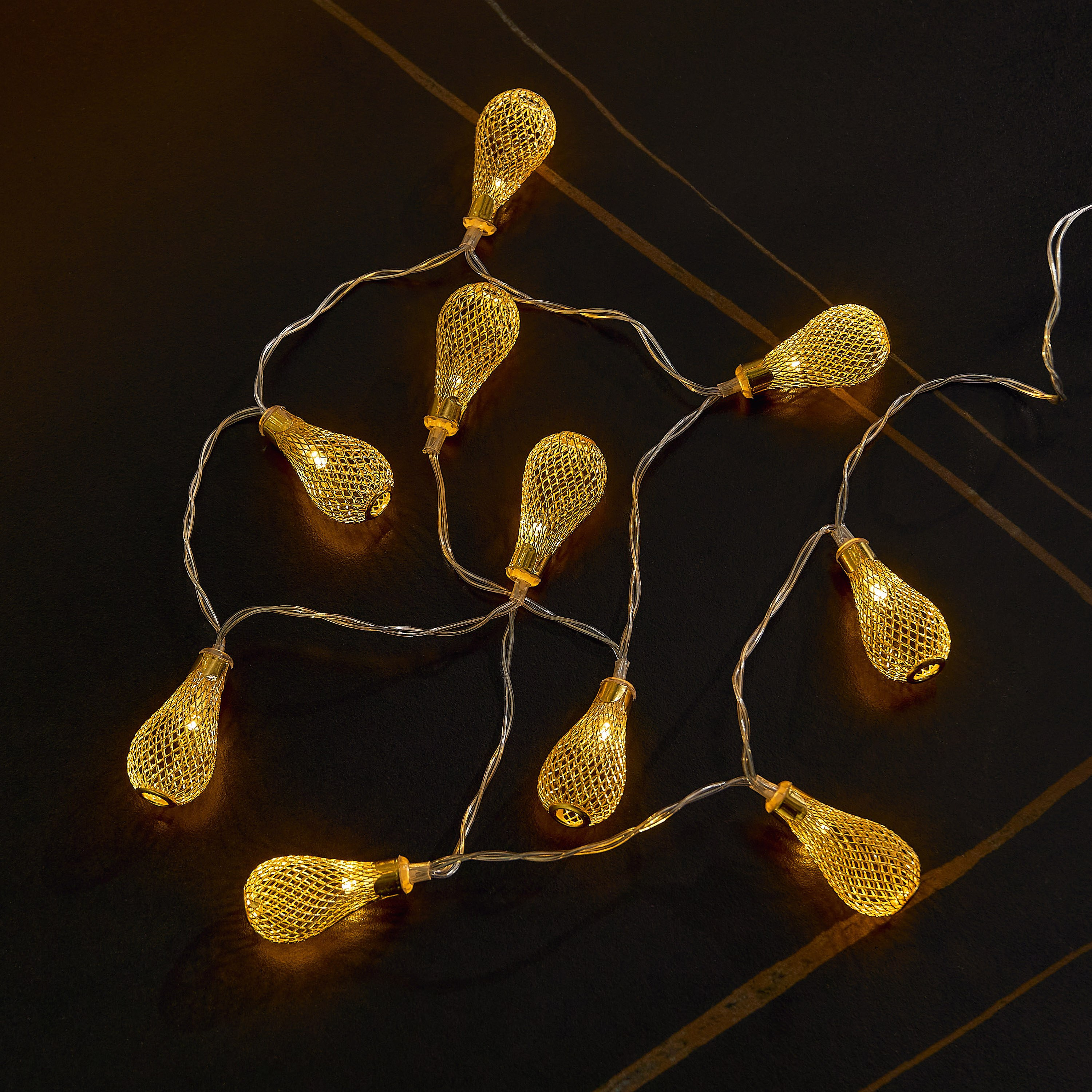 شريط إضاءة معدن مع 10 لمبات ليد دافئة من لونا-hbxdiningroom-lighting-decorativesandstringlights-image-1