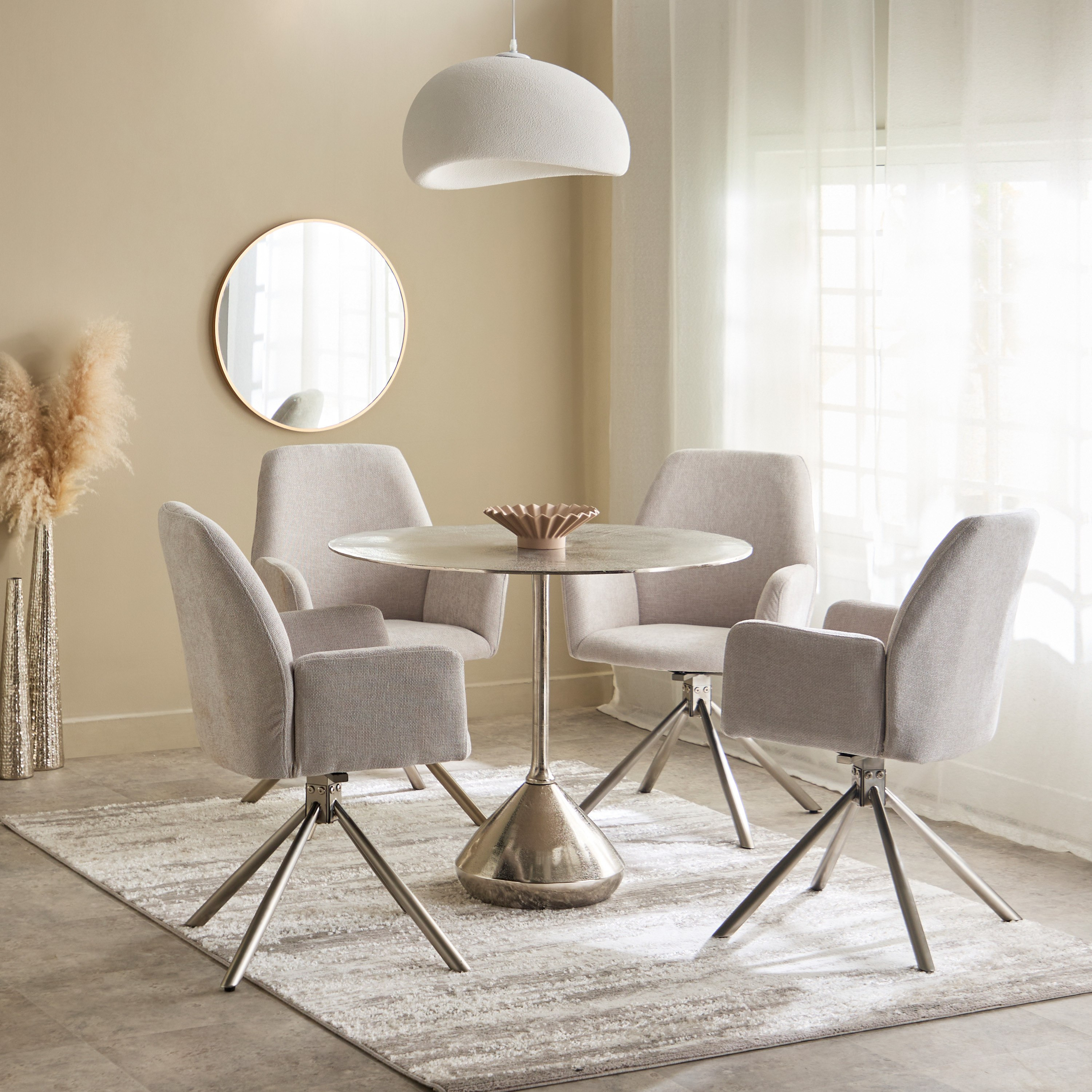 طاولة سفرة لـ4 مقاعد من الألومنيوم المصبوب - إيديث من كافون-hbxfurniture-diningtablesandsets-diningtables-fourseater-image-6
