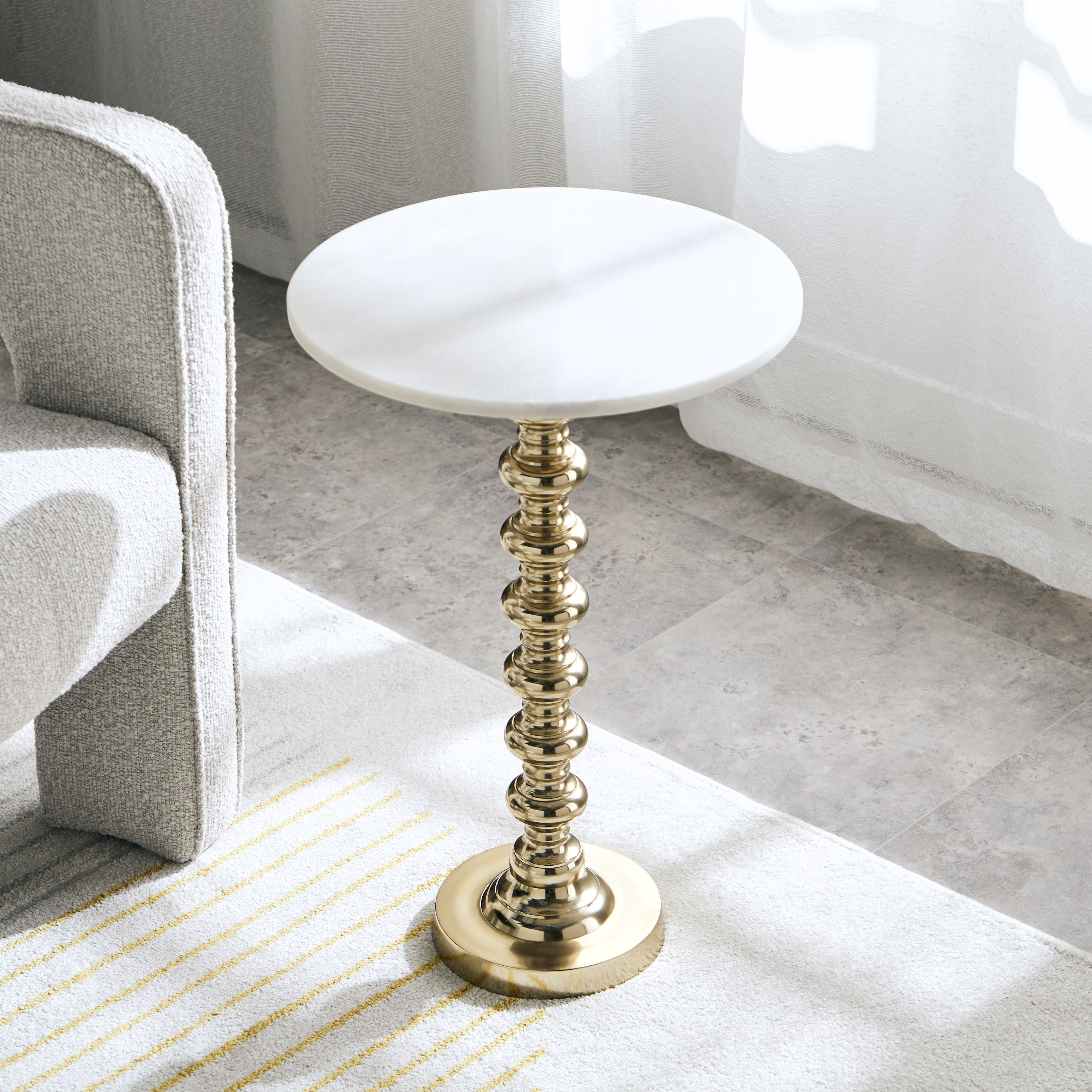 Cavon Charles Genuine Marble Top Accent Table-hbxfurniture-livingroom-endtables-image-2