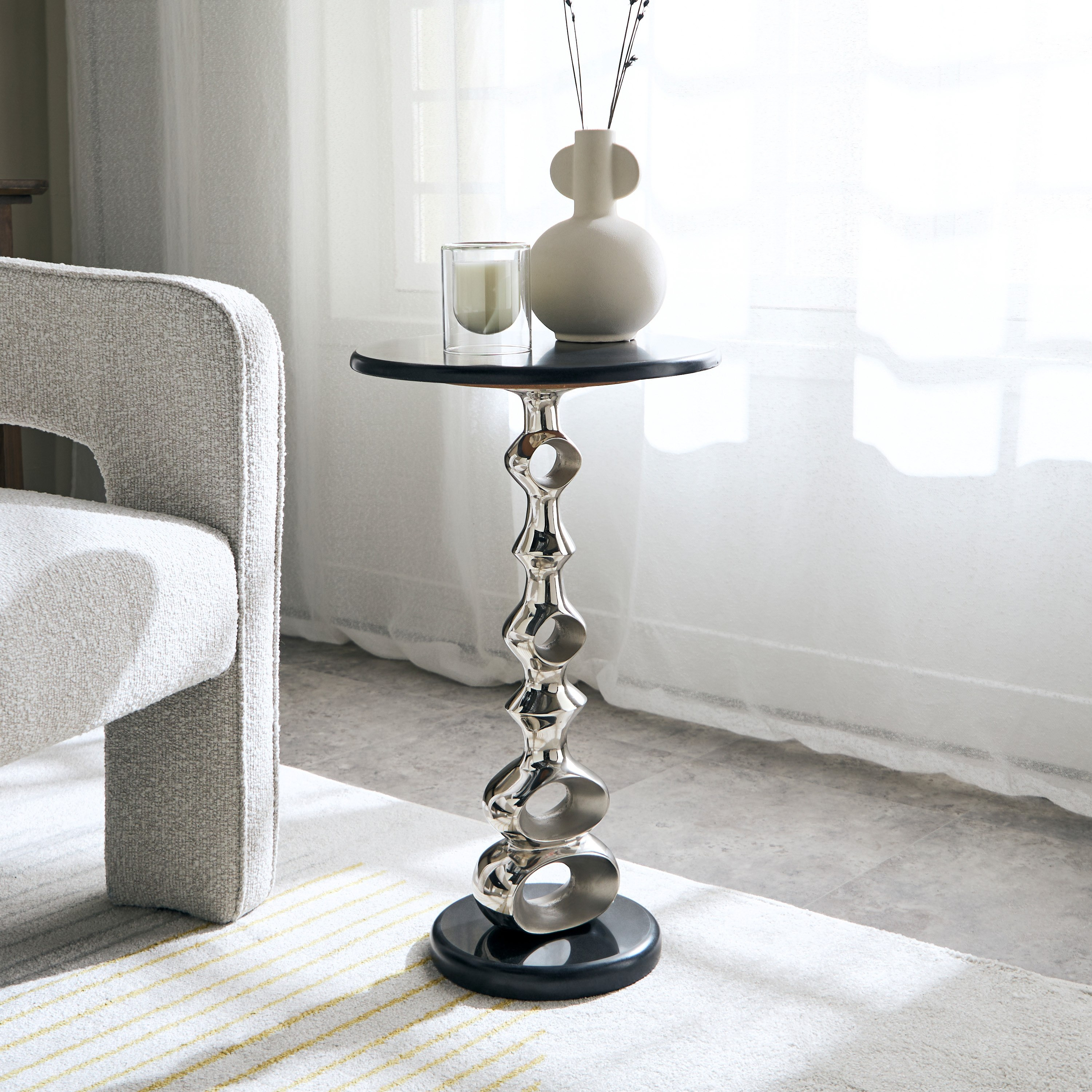 Cavon Archie Genuine Marble Top Accent Table-hbxfurniture-livingroom-endtables-image-1