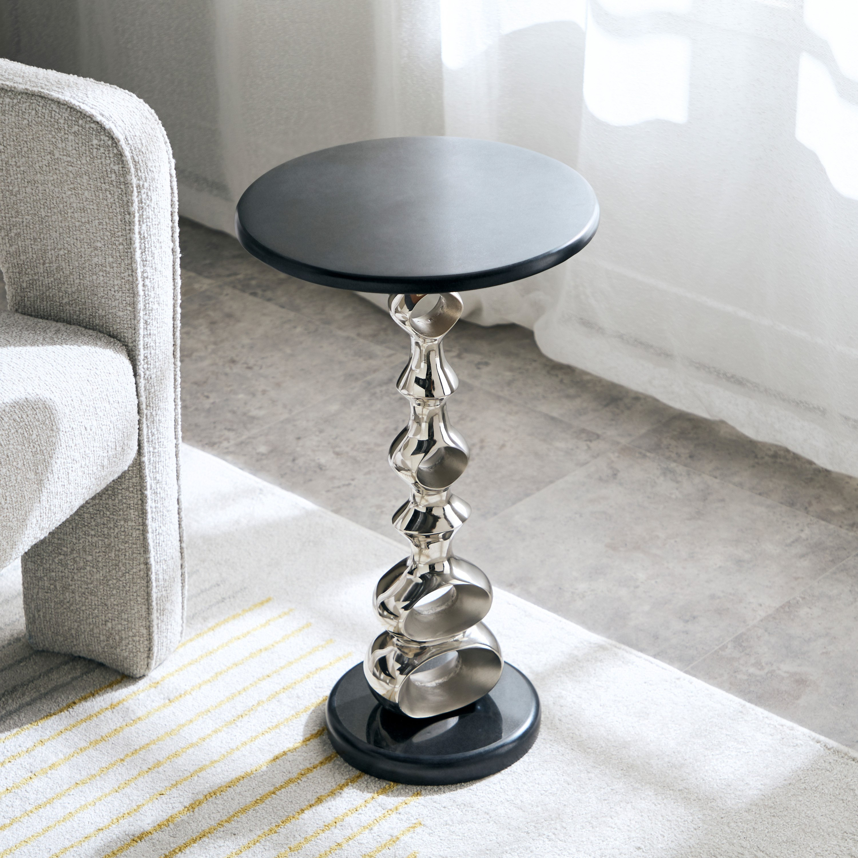Cavon Archie Genuine Marble Top Accent Table-hbxfurniture-livingroom-endtables-image-2