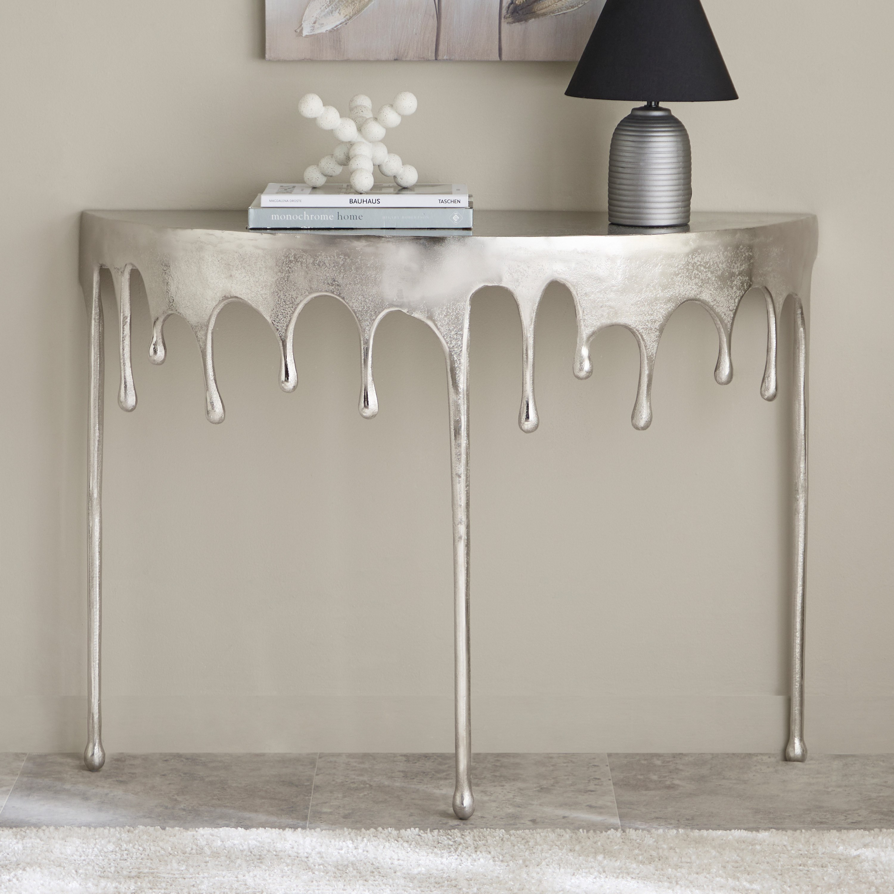 Vendra Sheroid Aluminium Casted Console Table-hbxfurniture-tablesandstands-consoletables-image-2