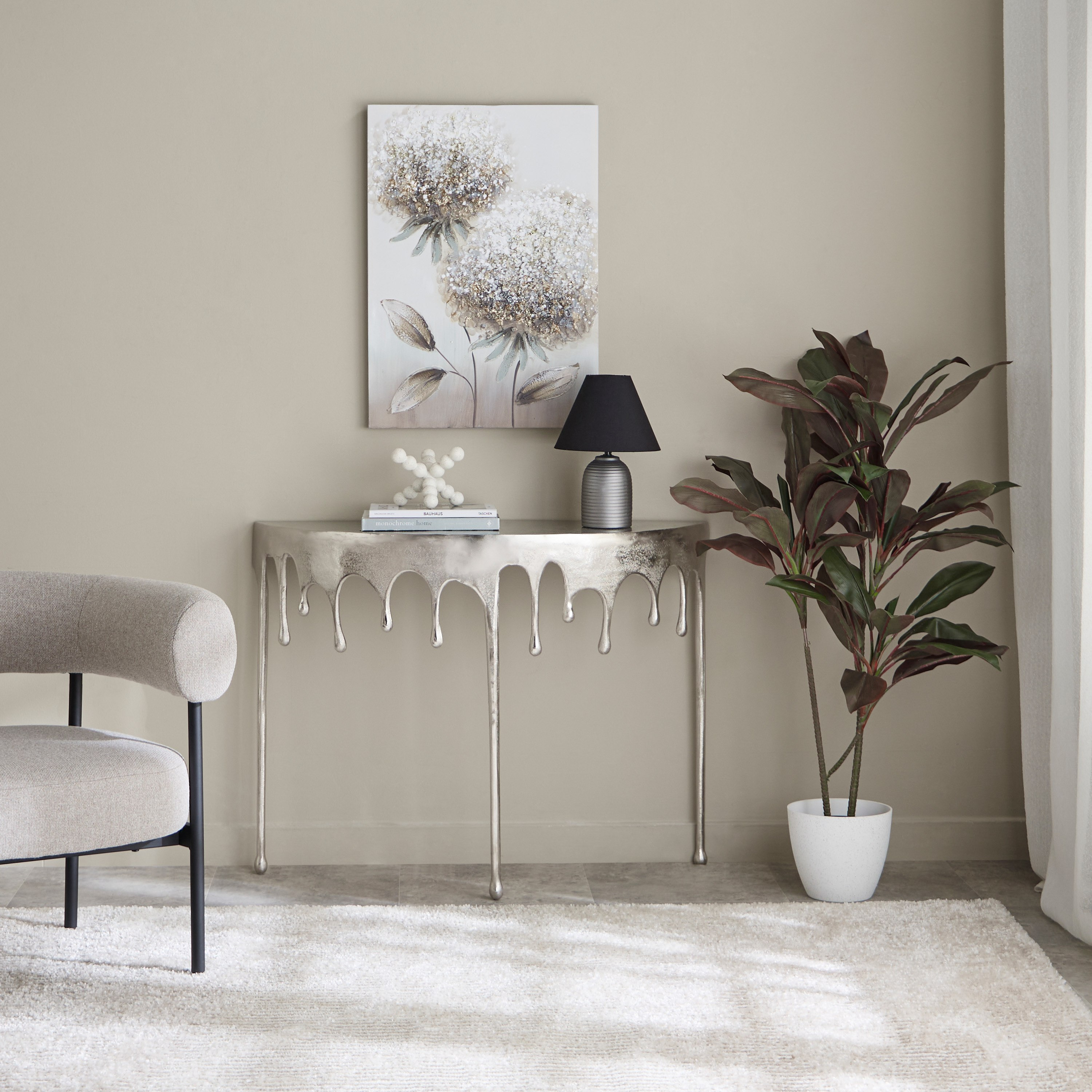 Vendra Sheroid Aluminium Casted Console Table-hbxfurniture-tablesandstands-consoletables-image-5