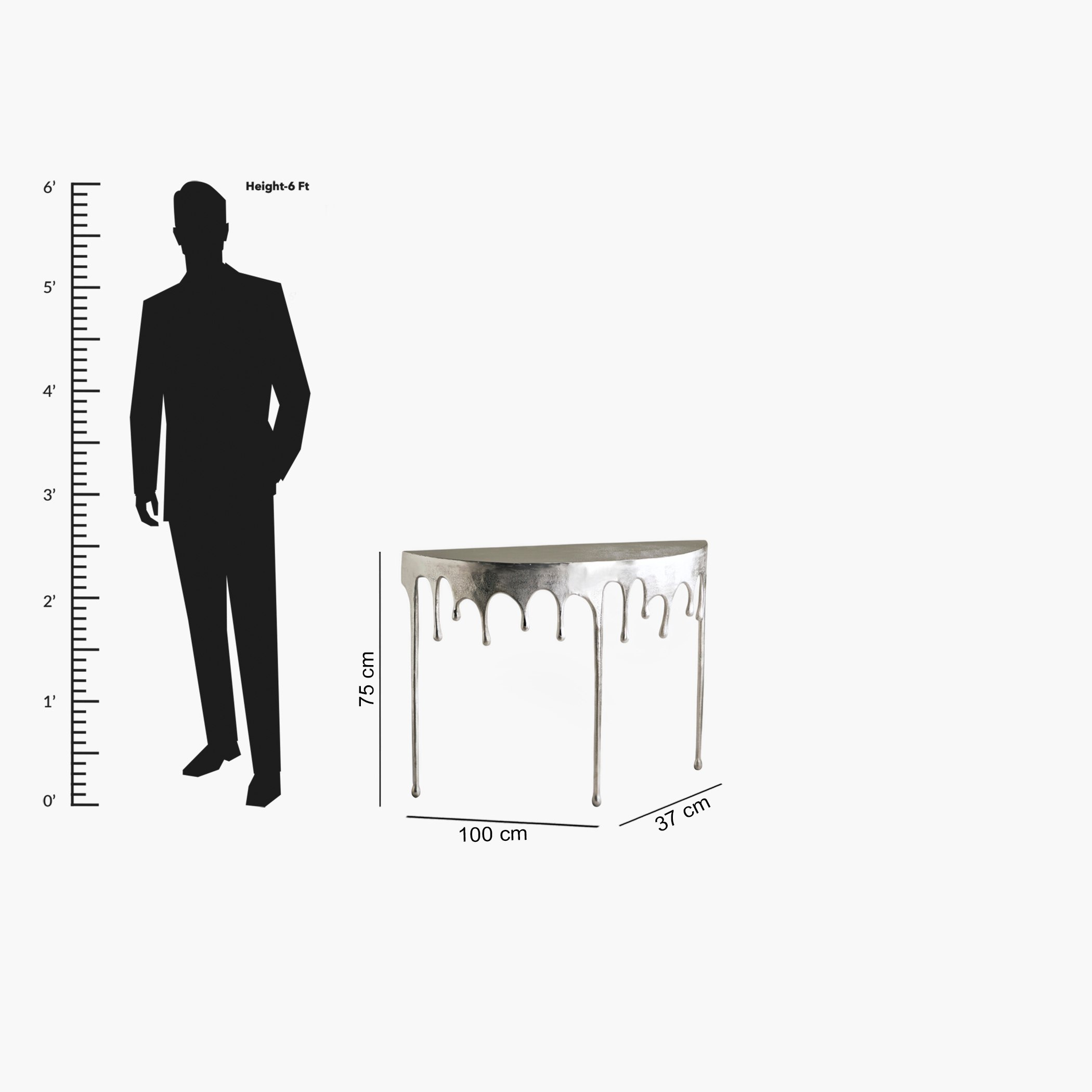 Vendra Sheroid Aluminium Casted Console Table-hbxfurniture-tablesandstands-consoletables-image-7