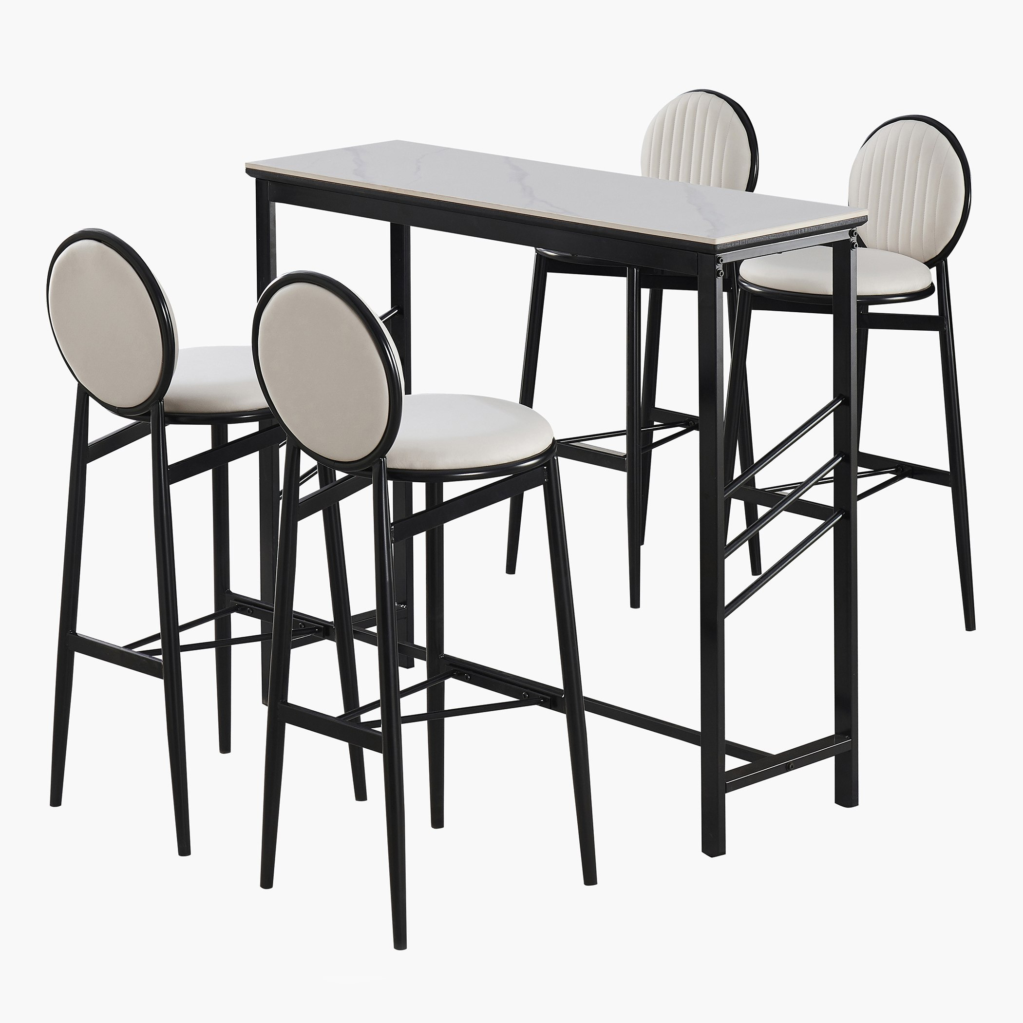 Marton 4-Seater Sintered Stone Bar Table-hbxfurniture-diningroom-barcountersandbarstools-image-2